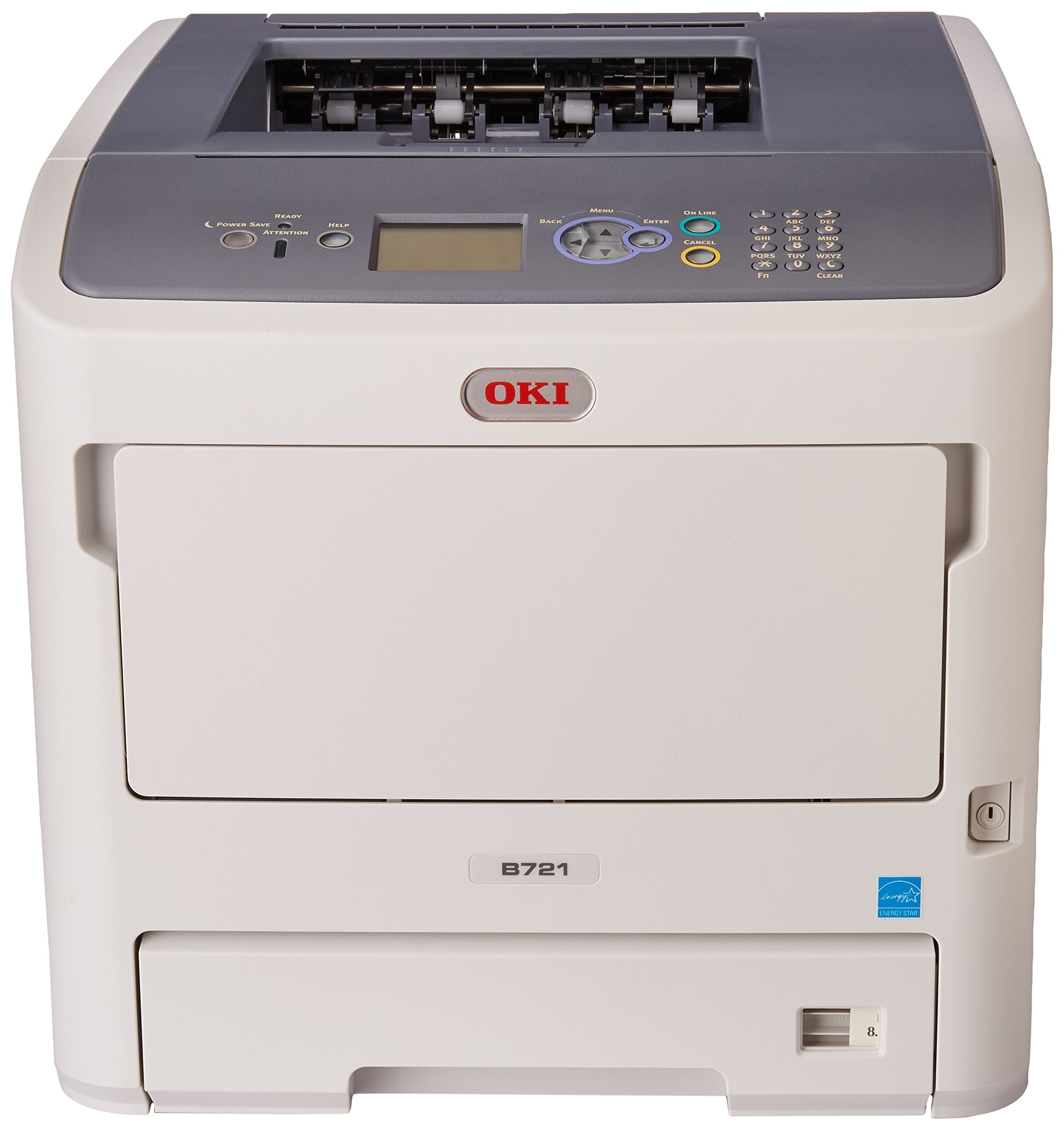 Oki Data B721dn Digital Mono Printer - 49ppm High-Speed Laser Printer, 120V for Home & Office (E/F/P/S) | Perfect for Business Documents, Reports & Everyday Printing Needs