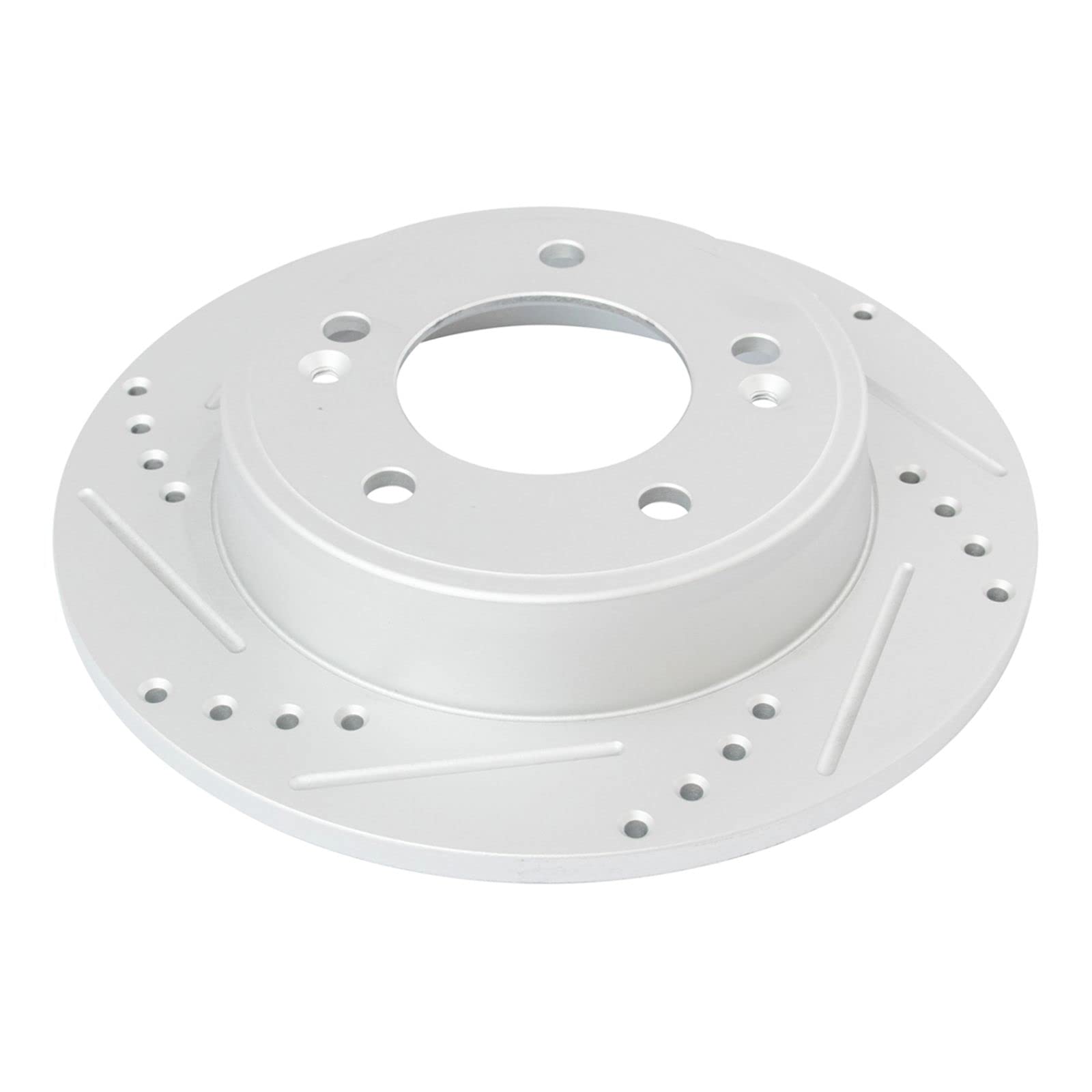 High Performance Front & Rear Drilled & Slotted Zinc Coated Brake Rotor Kit for Hyundai Kia - Perfect for Racing, Towing & Daily Driving