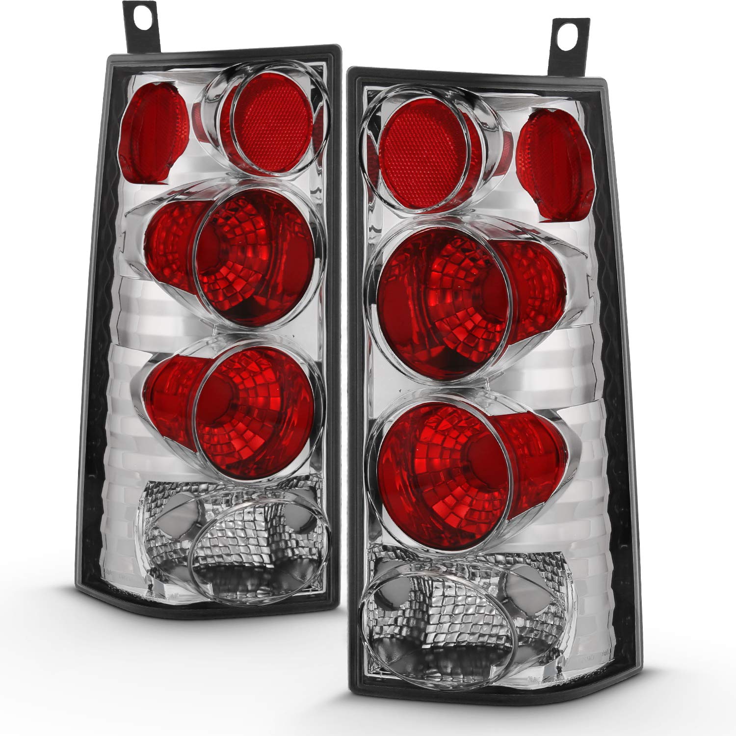 GMC Savana AmeriLite Chrome Euro Tail Lights - Pair (Left & Right) for Enhanced Style & Safety | Perfect for Upgrades, Restorations & Night Driving