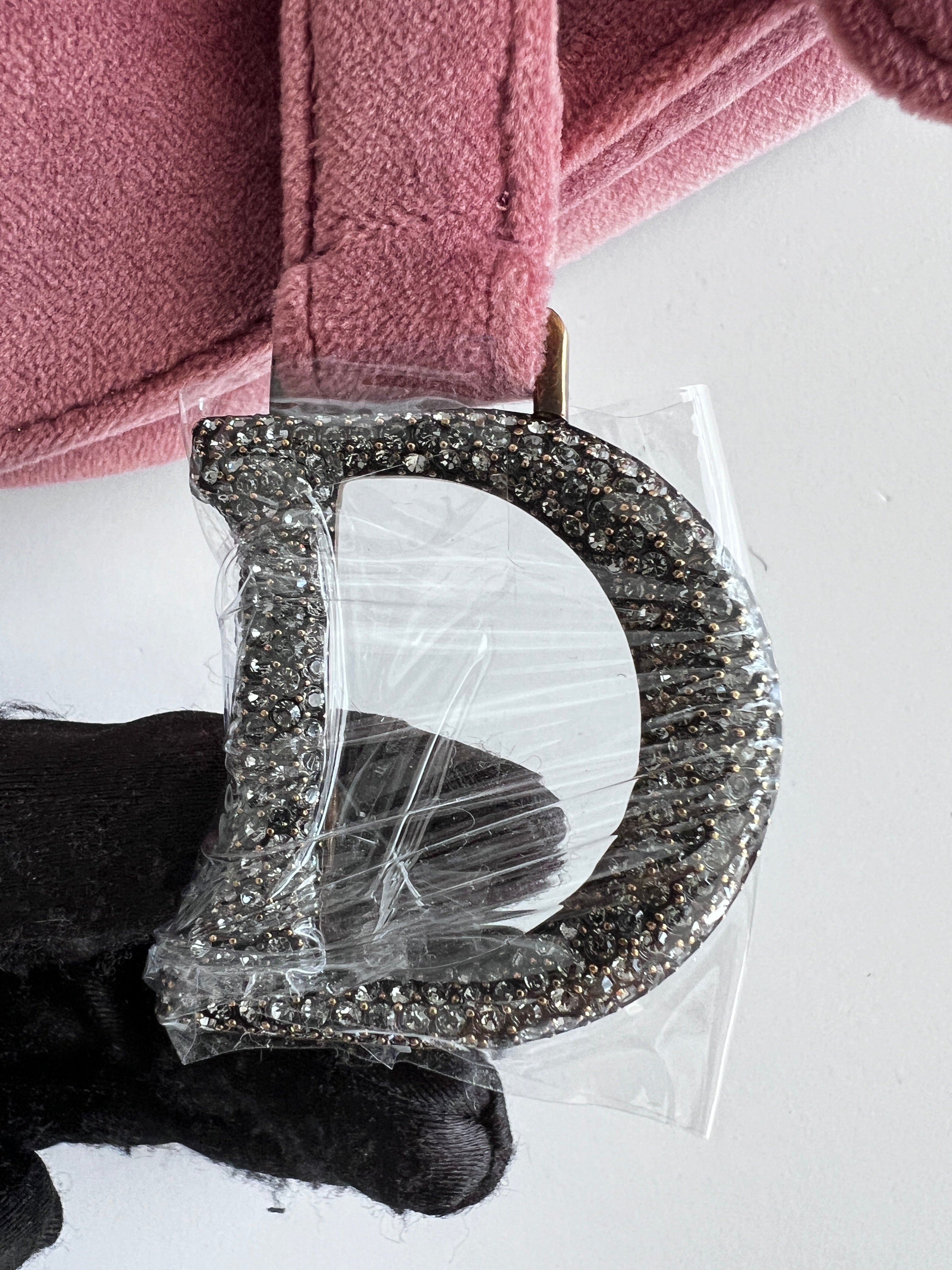 Dior Mini Rose Pink Velvet Saddle Bag - Luxury Crossbody Purse for Women, Perfect for Date Night & Evening Events
