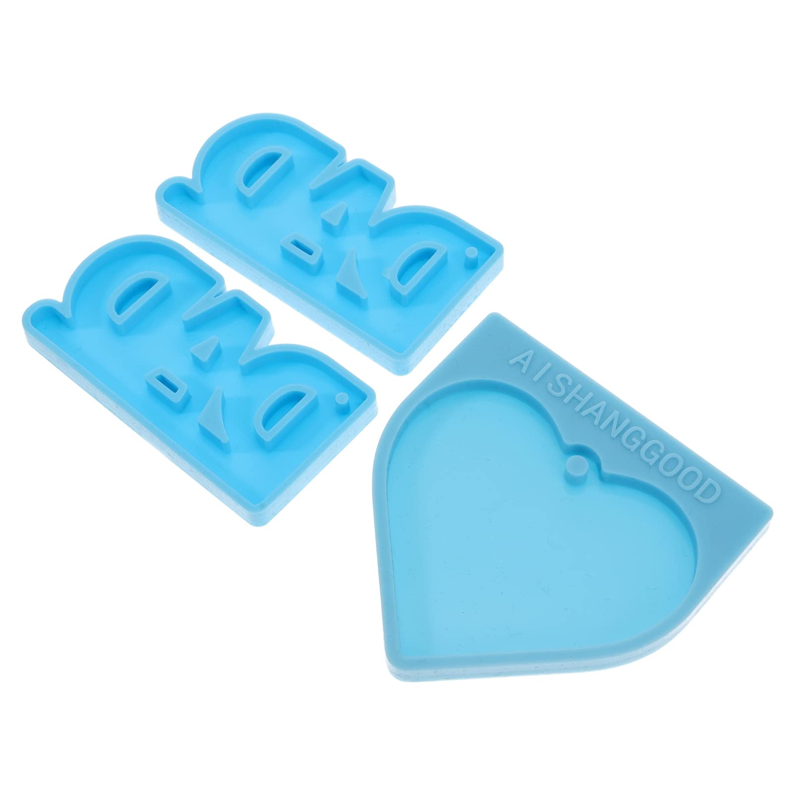EXCEART 3-Piece Silicone Mold Set for Chocolate & Resin Crafts - Alphabet Letter Molds for Keychains, Jewelry Making & DIY Gifts (Perfect for Father's Day, Door Decor & Personalized Dad Gifts)