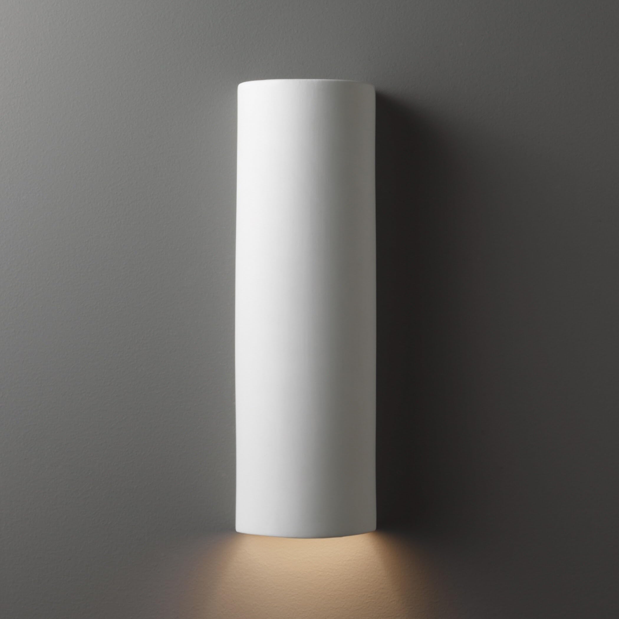 Justice Design Group Ambiance Collection 1-Light Wall Sconce - Bisque Finish - Elegant Wall Lighting for Bedroom, Hallway & Living Room Decor