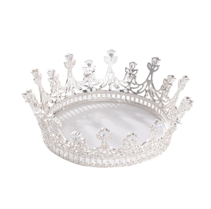 Queen Baroque Rhinestone Bridal Tiara - Elegant Princess Headband Wedding Crown for Brides, Prom, Birthday Parties & Christmas Costumes (Silver) | Perfect for Weddings, Pageants, Photo Shoots & Special Occasions