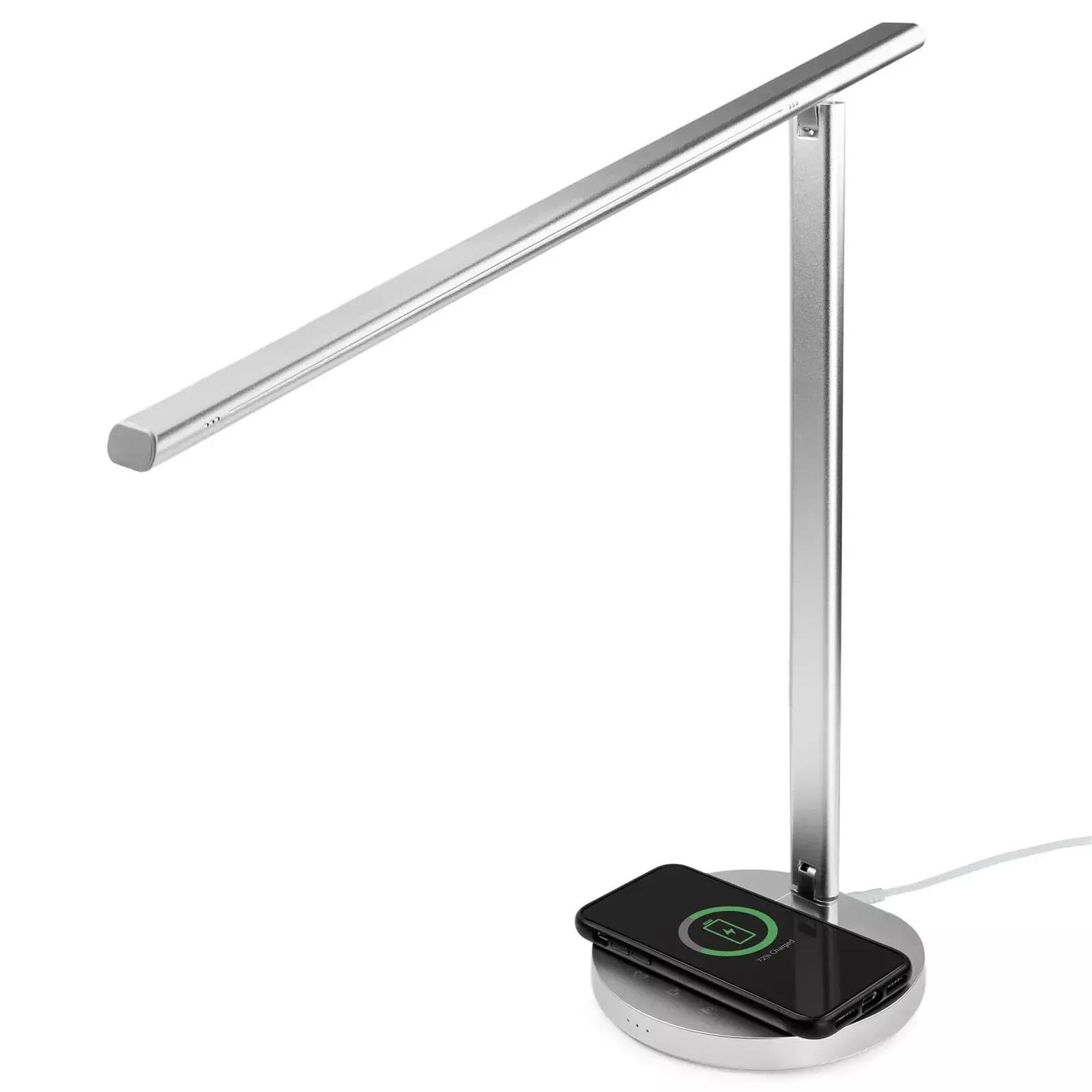 Smart LED Desk Lamp - Dimmable Eye-Caring Table Lamp with Touch Control & Wireless Charging - 3 Lighting Modes Adjustable Brightness - Perfect for Home Office, Bedroom, Reading & Nightstand Use