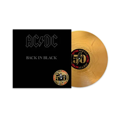 AC/DC Back in Black Limited Gold Vinyl 50th Anniversary Edition - Premium Collectible Record for Music Lovers & Vinyl Enthusiasts - Perfect for Home Decor, Gift Giving & Audiophile Listening Sessions