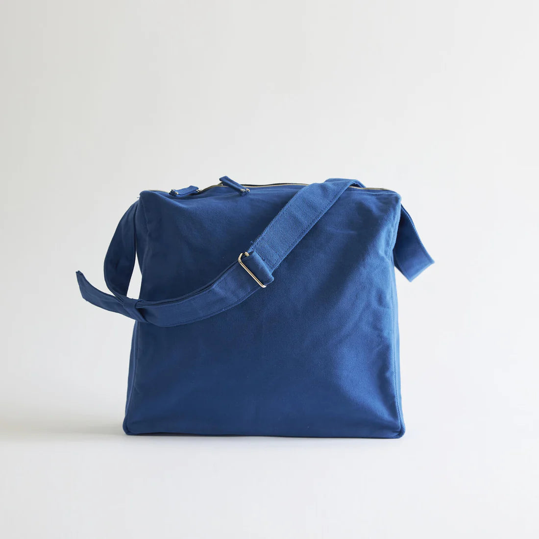 Kurashiki Hampu Canvas Shoulder Bag (Square) - Premium Japanese Indigo Blue Crossbody Bag for Women & Men | Durable Cotton Tote for Travel, Work & Daily Use
