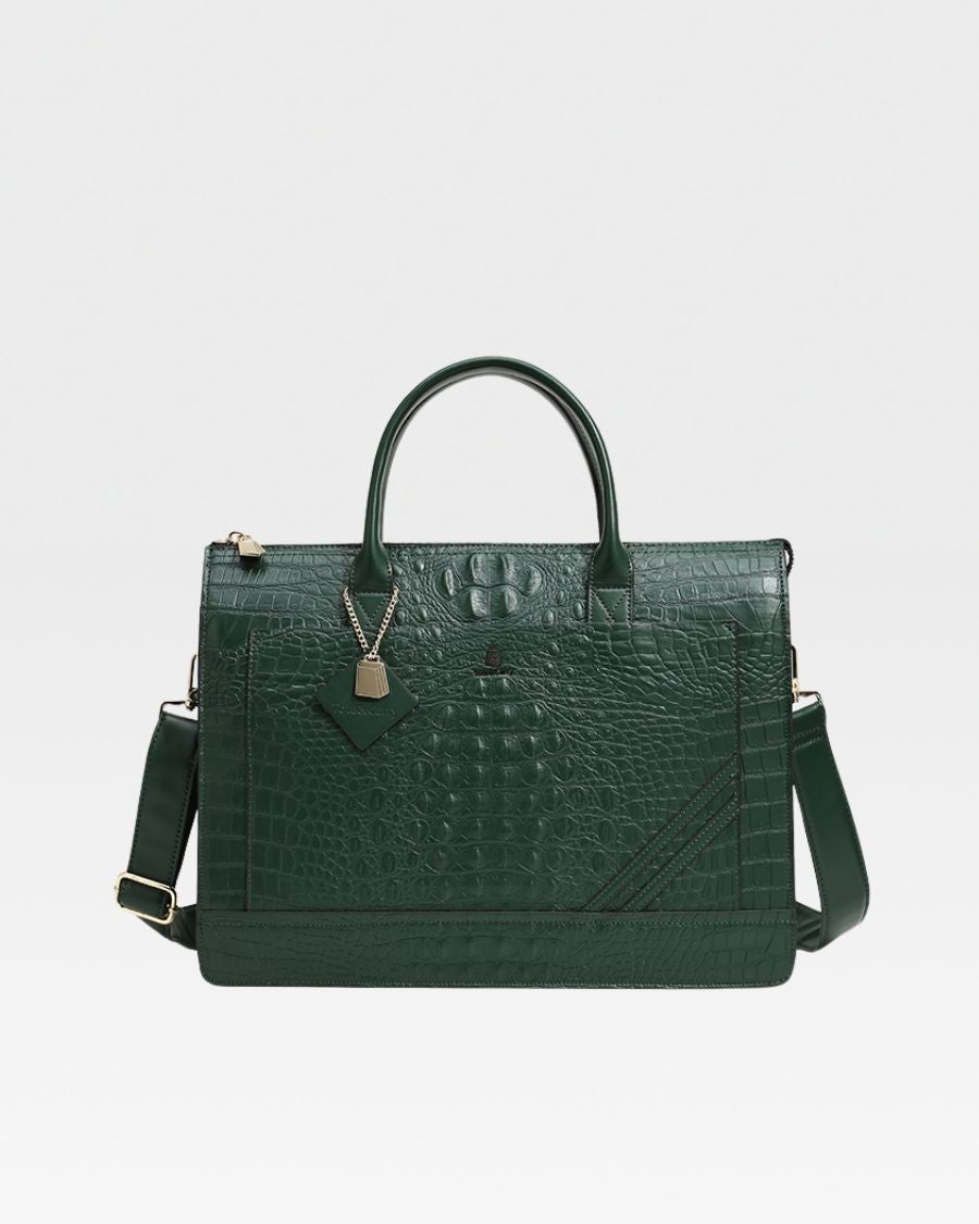 Premium Apollo 2 Laptop Bag - Emerald Green Water-Resistant Business Backpack for 15.6