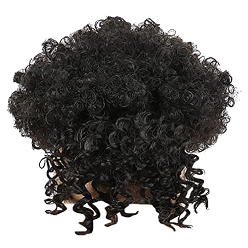 I Am Temporary Hair Color Pack - Explosion Curly Hair Wig with Small Bangs | Synthetic Cosplay Wig for Halloween, Parties & Costume Events | One Size Fits Most (Style A)