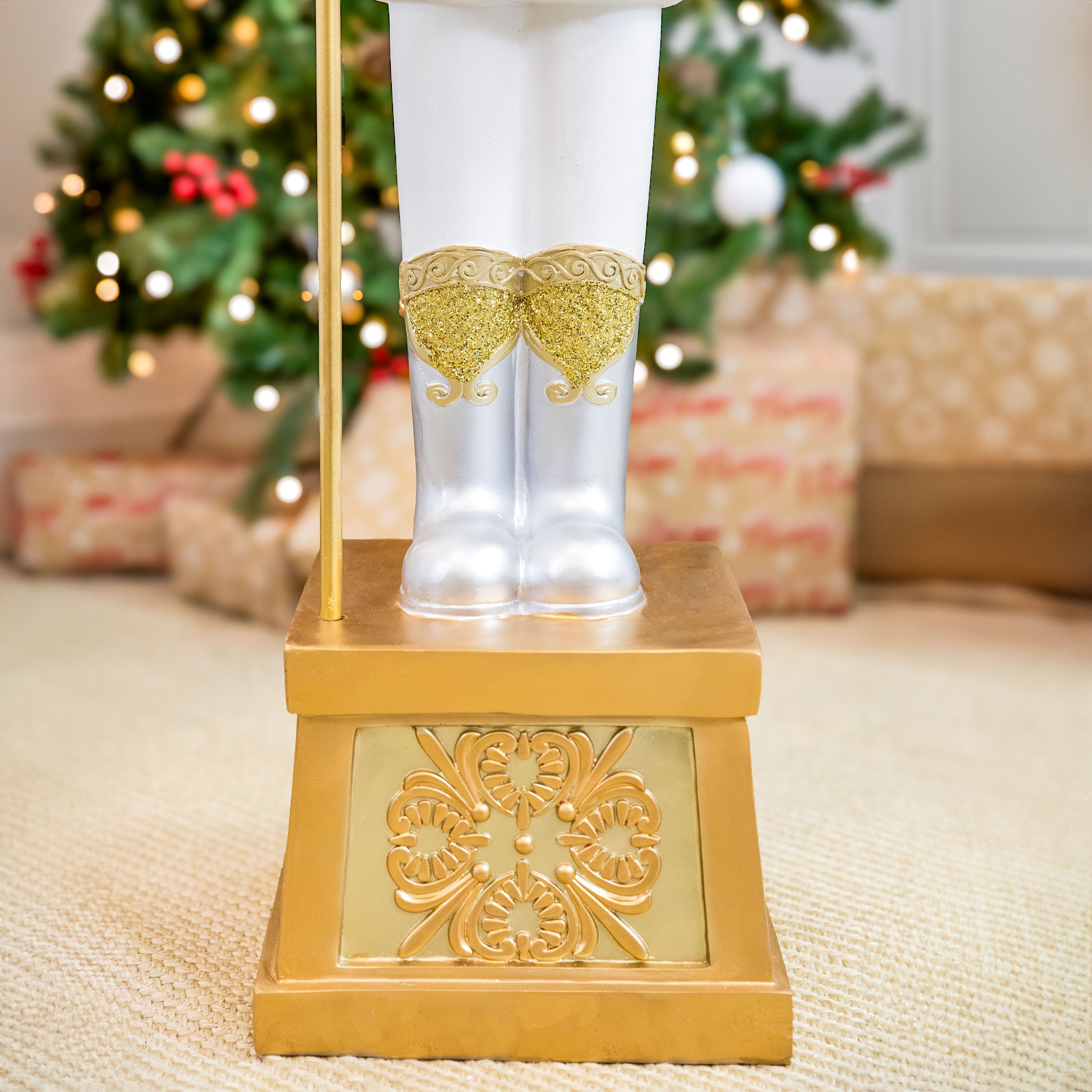 Sunnydaze Pierre the Fleur de Lis Christmas Nutcracker Statue - 47
