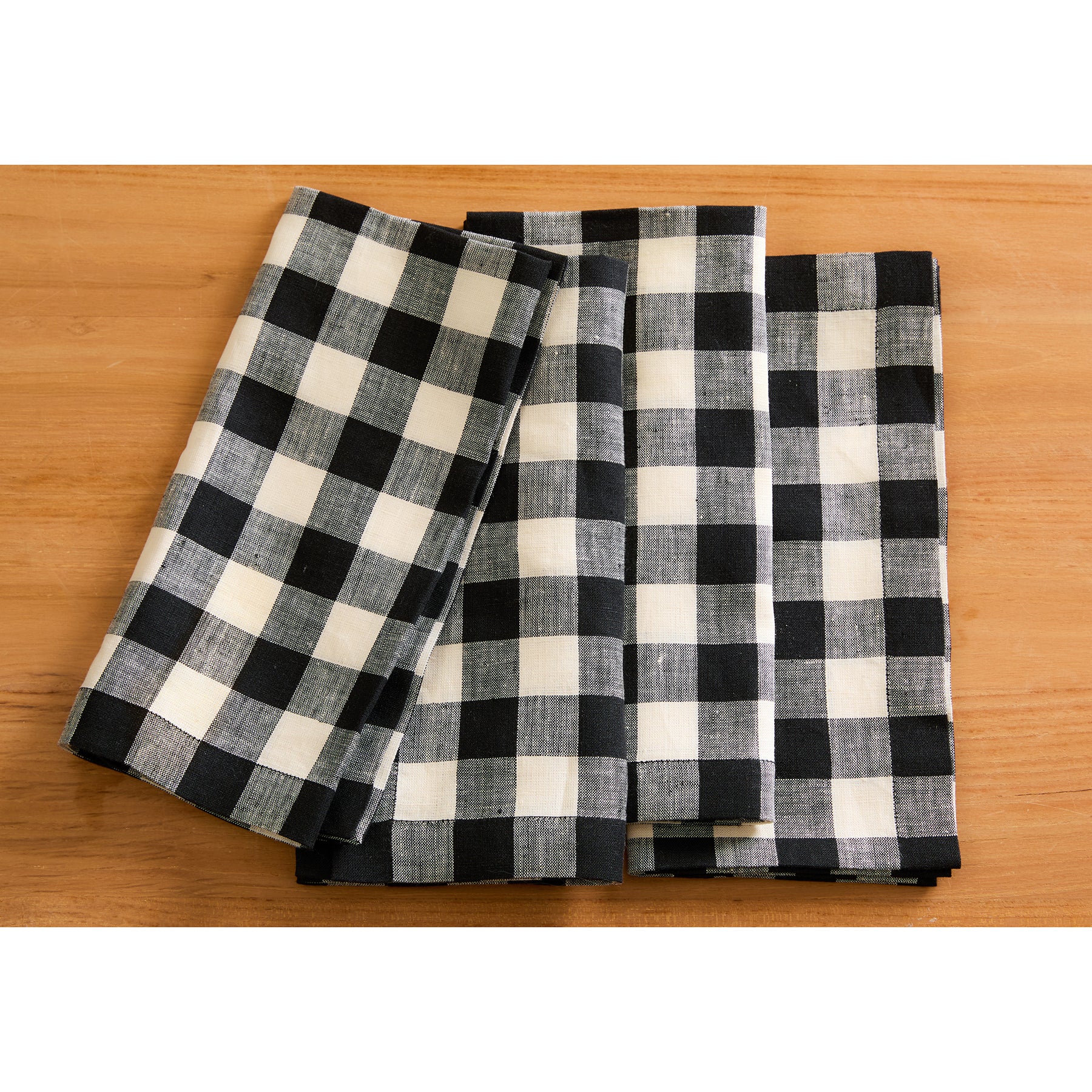 Morgan Check Napkins, Set of 4 - Premium Cotton Table Napkins for Dinner Parties, Weddings & Everyday Use