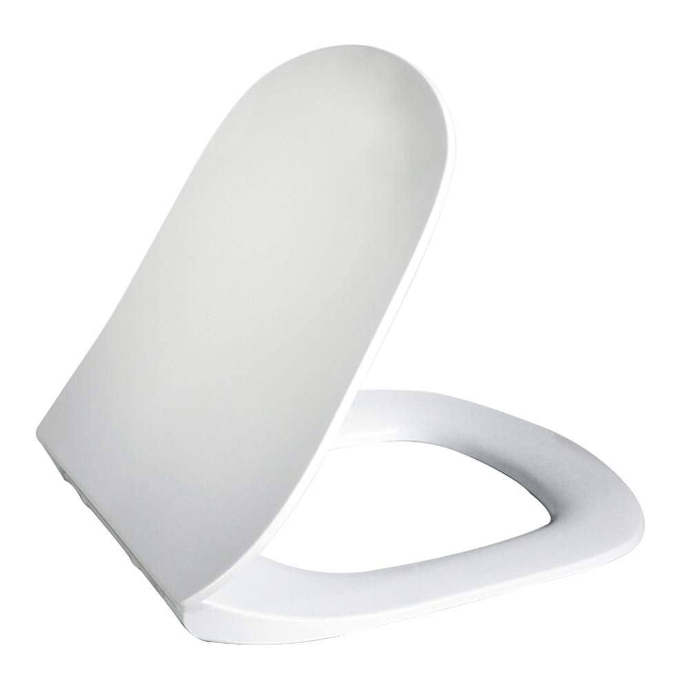 U-Shaped White Toilet Seat with Slow Close & Quick Release - Thick Urea-Form Resin, Easy to Clean - Perfect for Home, Hotel & Commercial Bathrooms