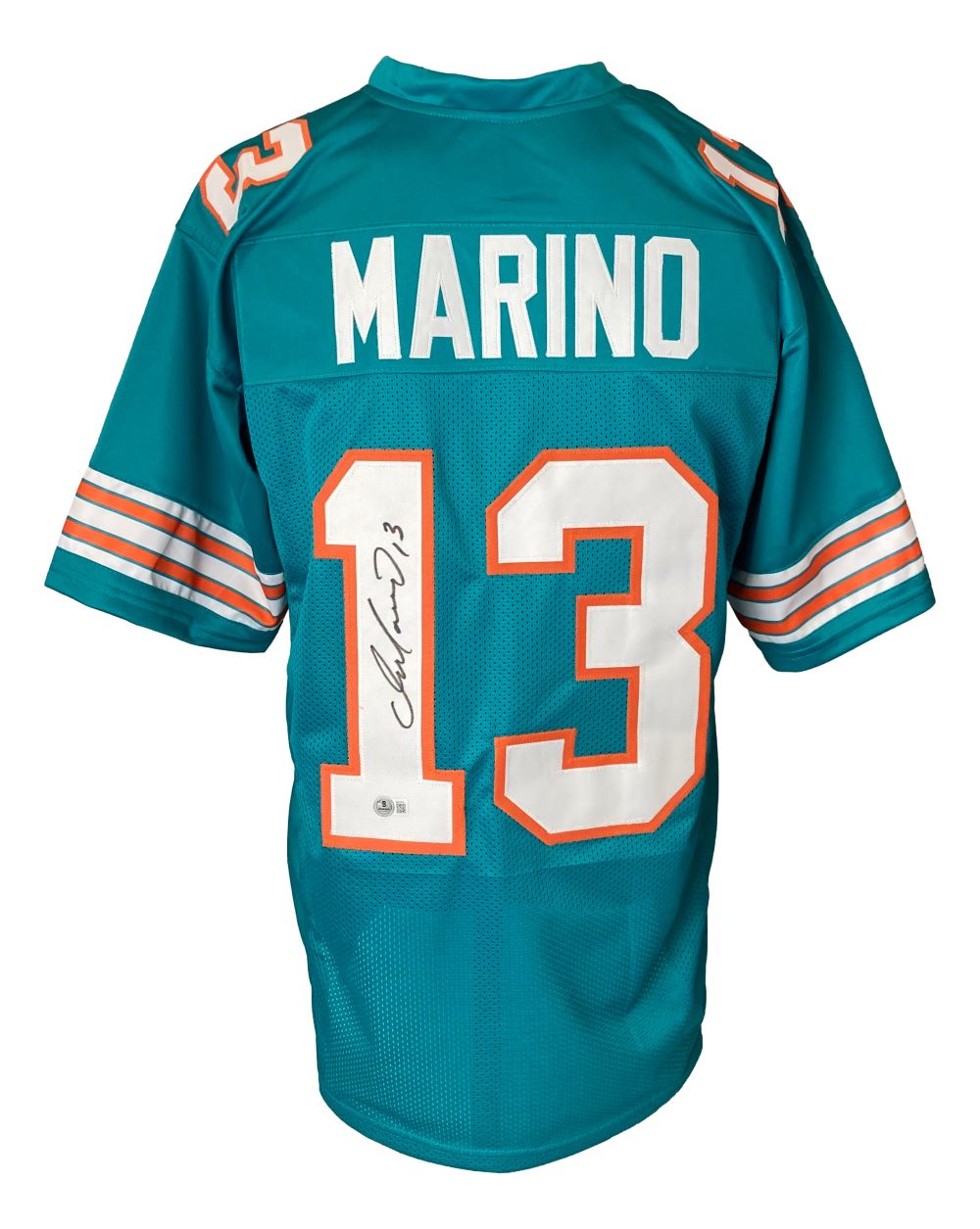 Authentic Dan Marino Miami Dolphins Signed Teal Football Jersey with BAS ITP COA - Perfect for NFL Memorabilia Collectors and Miami Dolphins Fans