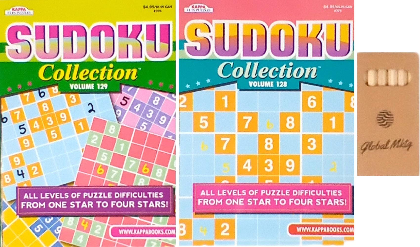 Sudoku Puzzle Books for Adults - Easy to Hard Puzzles with Pencils for Home & Travel