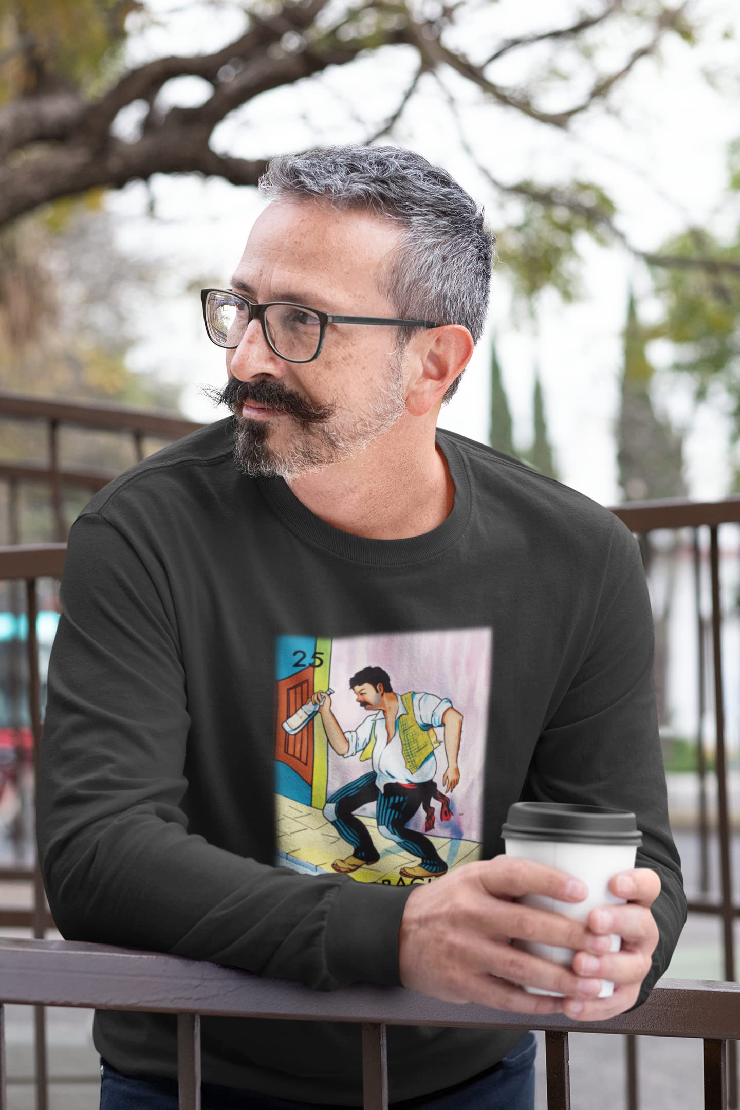 Pop Threads El Borracho Drunk Loteria Card Mexican Graphic T-Shirt for Men - Funny Latino Hispanic Tee - Perfect for Cinco de Mayo, Fiesta Parties & Casual Wear