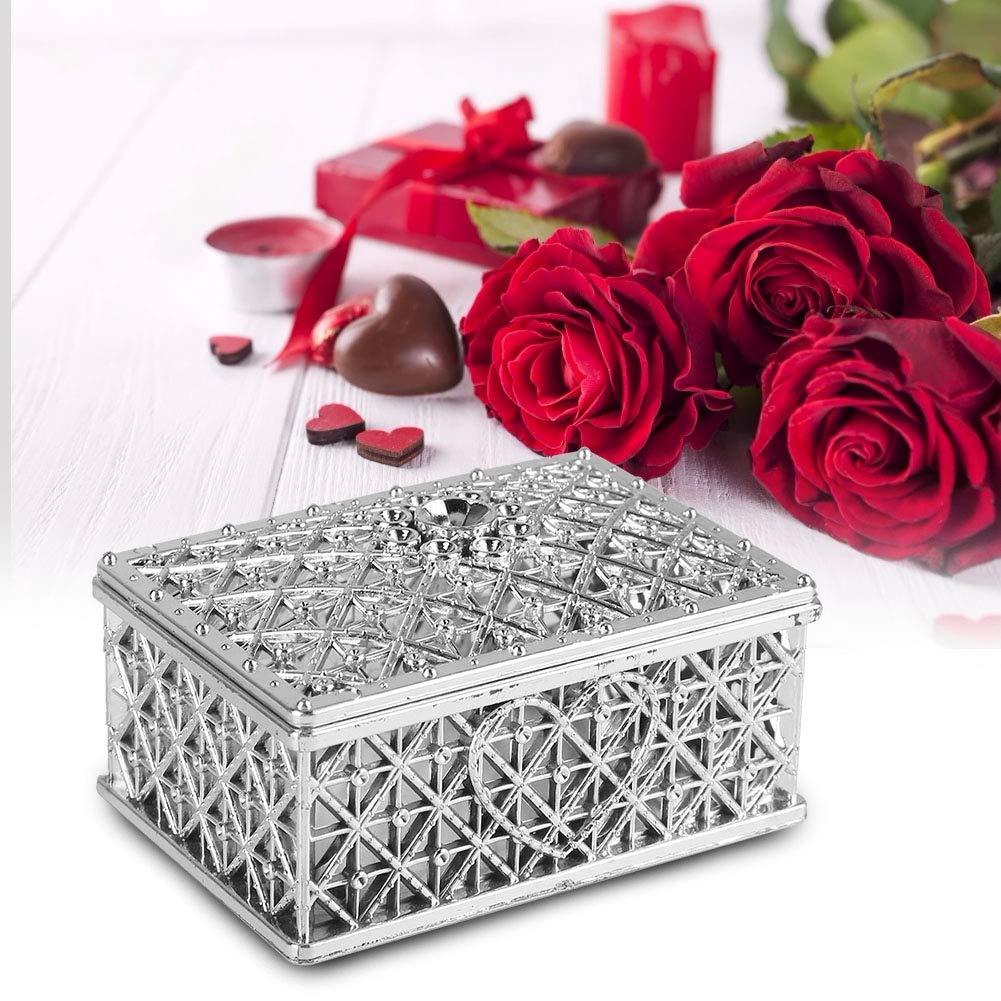 12PCS Silver Hollow Treasure Chest Candy Boxes - Creative Square Gift Box for Wedding Favors, Party Decorations, Candy Containers & Decorative Accessories | Perfect for Themed Parties, Baby Showers, Bridal Showers & Holiday Gifts