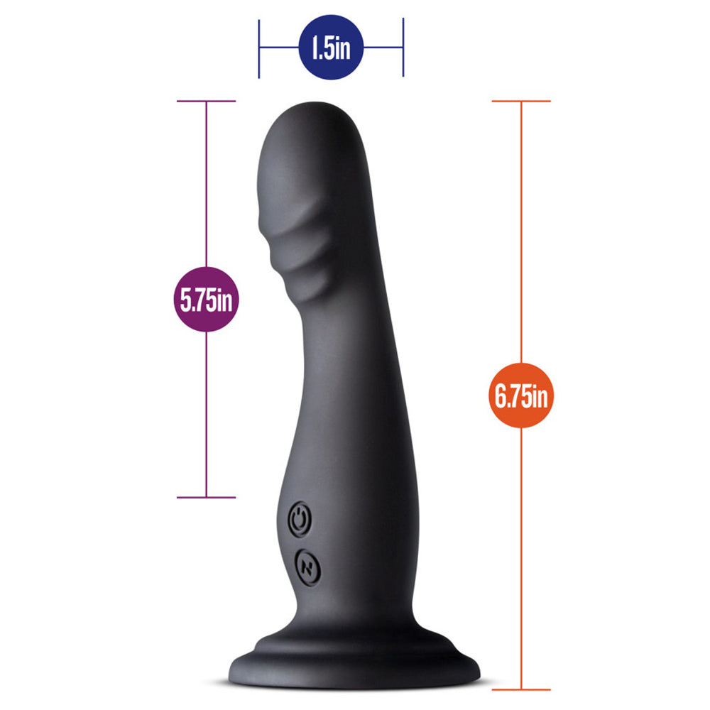 Amsterdam Vibrating Ribbed Dildo with Suction Cup - Powerful G-Spot Stimulator for Solo Play & Couples Use - Waterproof Adult Toy for Shower & Bedroom Pleasure