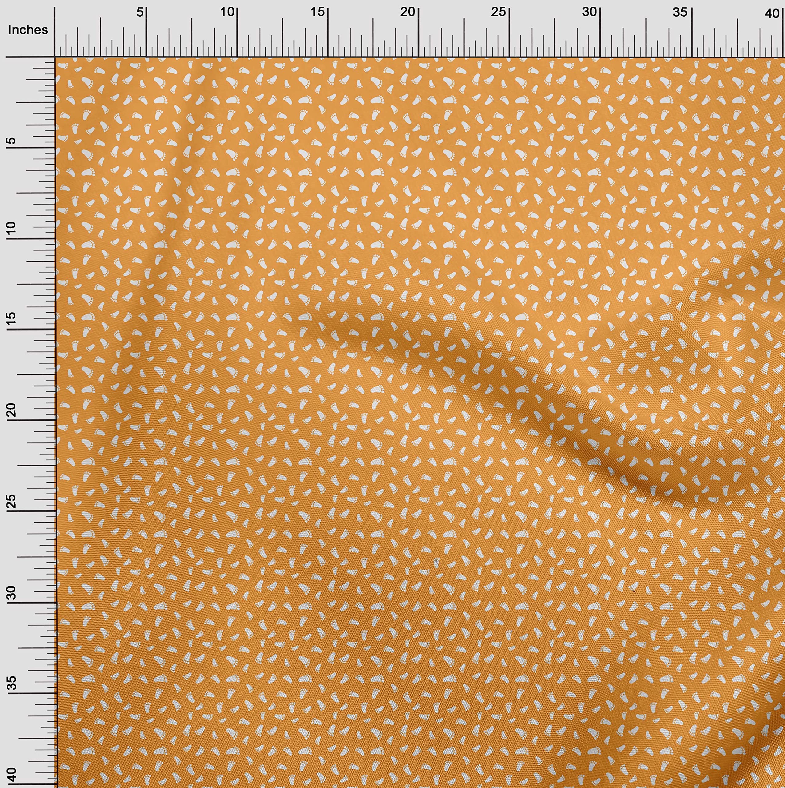 oneOone Yellow Cotton Jersey Fabric for Kids - 58 Inch Wide Printed DIY Sewing Material by The Yard | Perfect for Children's Clothing, Costumes & Craft Projects