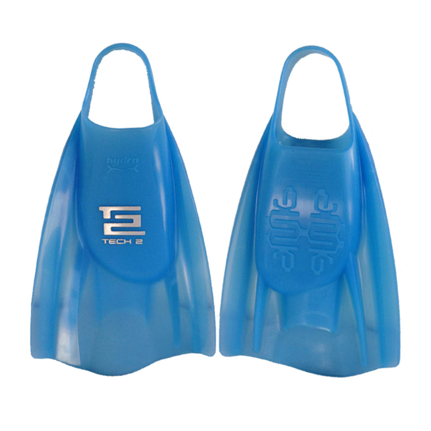 Hydro Tech 2 Surf Swim Fins for Men & Women - High Performance Swimming Fins for Surfing, Snorkeling & Pool Training - Comfortable Ice Blue Swim Fins - Perfect for Ocean Adventures & Water Sports