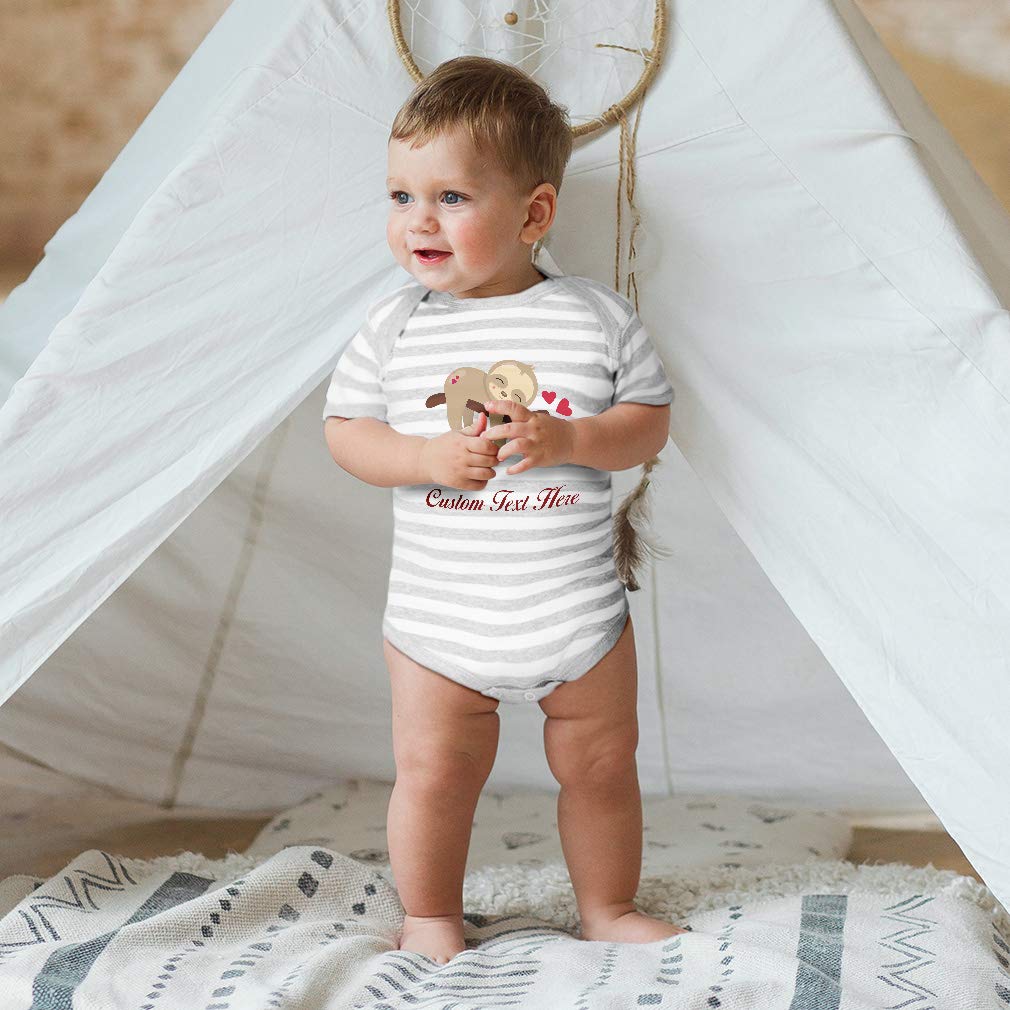 Valentine Sloth Baby Bodysuit - Cute Hearts for Boys & Girls | Gift for Holidays