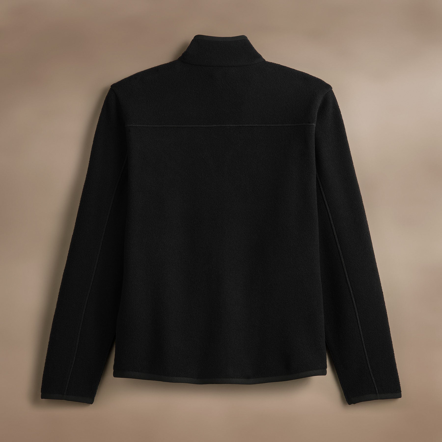 Premium Wool Jersey Zip Front Funnel Neck Sweater - Black/Black | Cozy Winter Pullover for Women | Perfect for Office, Casual Outings & Date Nights