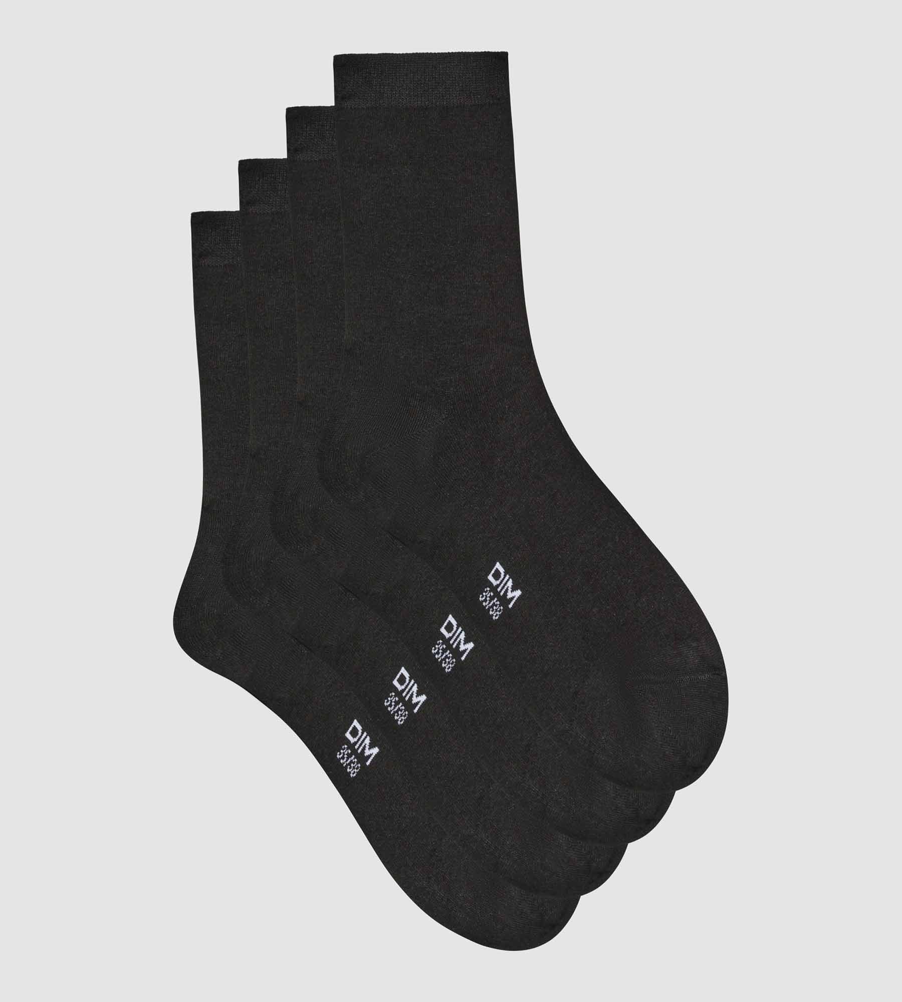 2 Pairs Women's Black Bamboo Viscose Socks - Soft & Breathable for Everyday Comfort, Workout & Casual Wear
