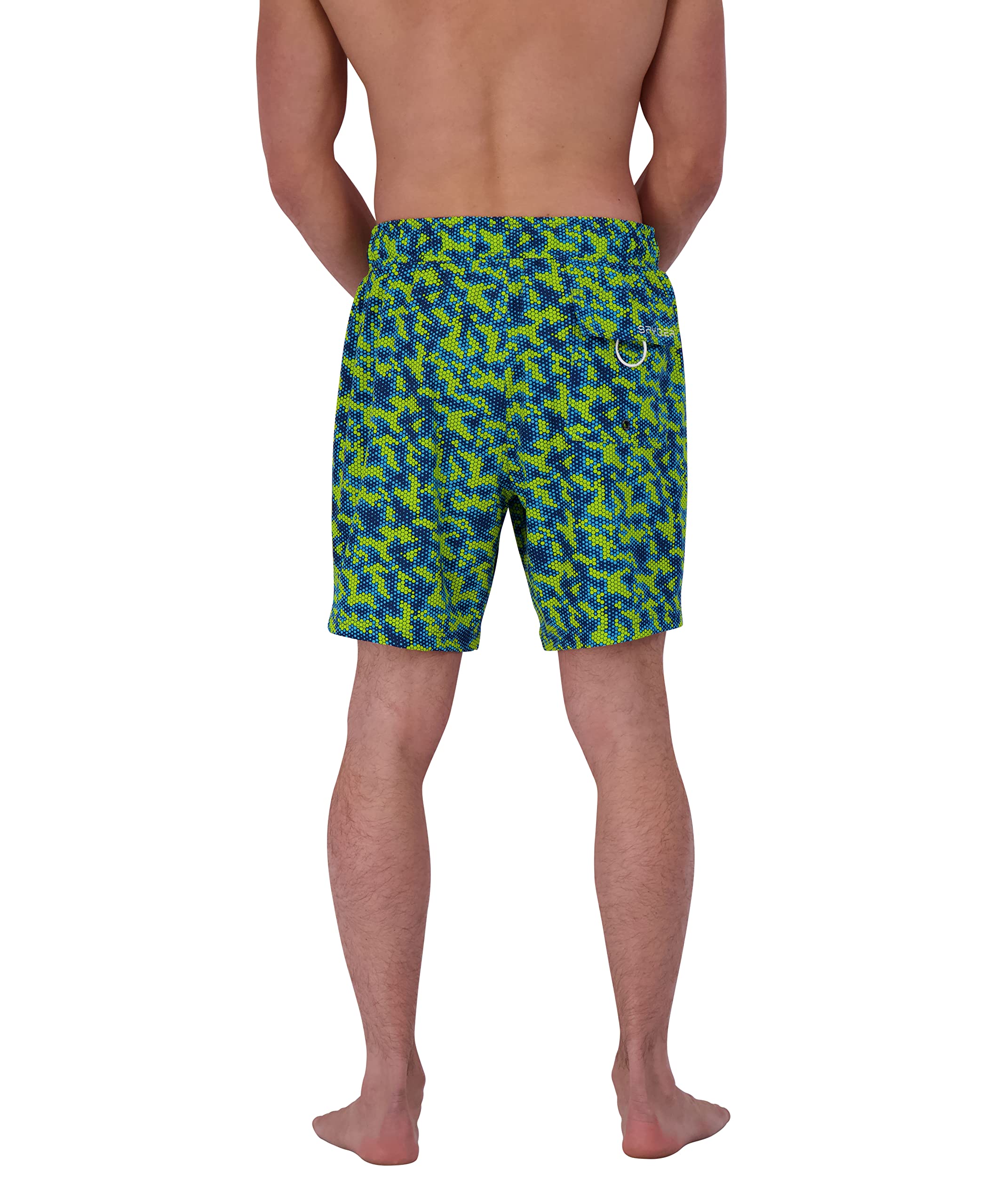 Spyder Men's Quick-Dry Stretch 7-inch Swim Trunks with UPF 50+ Sun Protection, Pockets & Mesh Liner - Gym Shorts for Swimming, Beach, Workout & Outdoor Activities