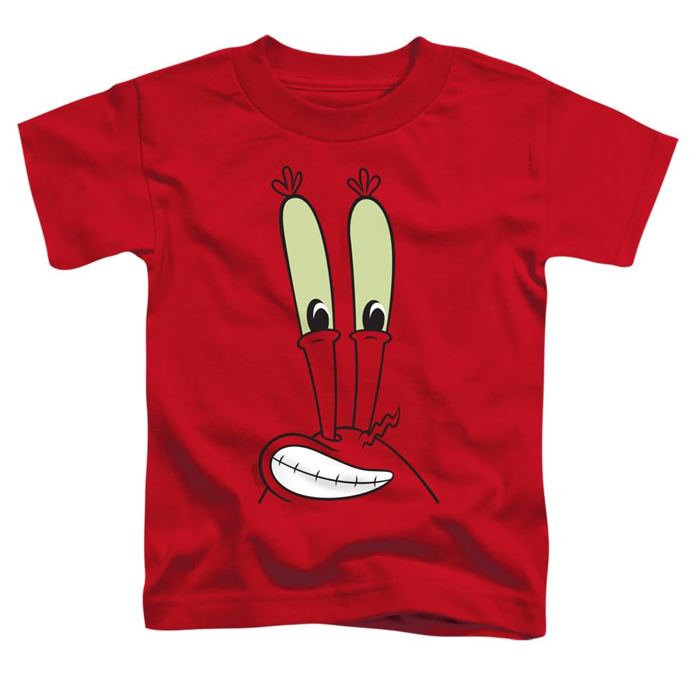 Spongebob Mr. Krabs Smile Face Toddler T-Shirt for Boys & Girls | Cute Cartoon Graphic Tee for Kids | Perfect for Playdates, Birthday Parties & Casual Wear