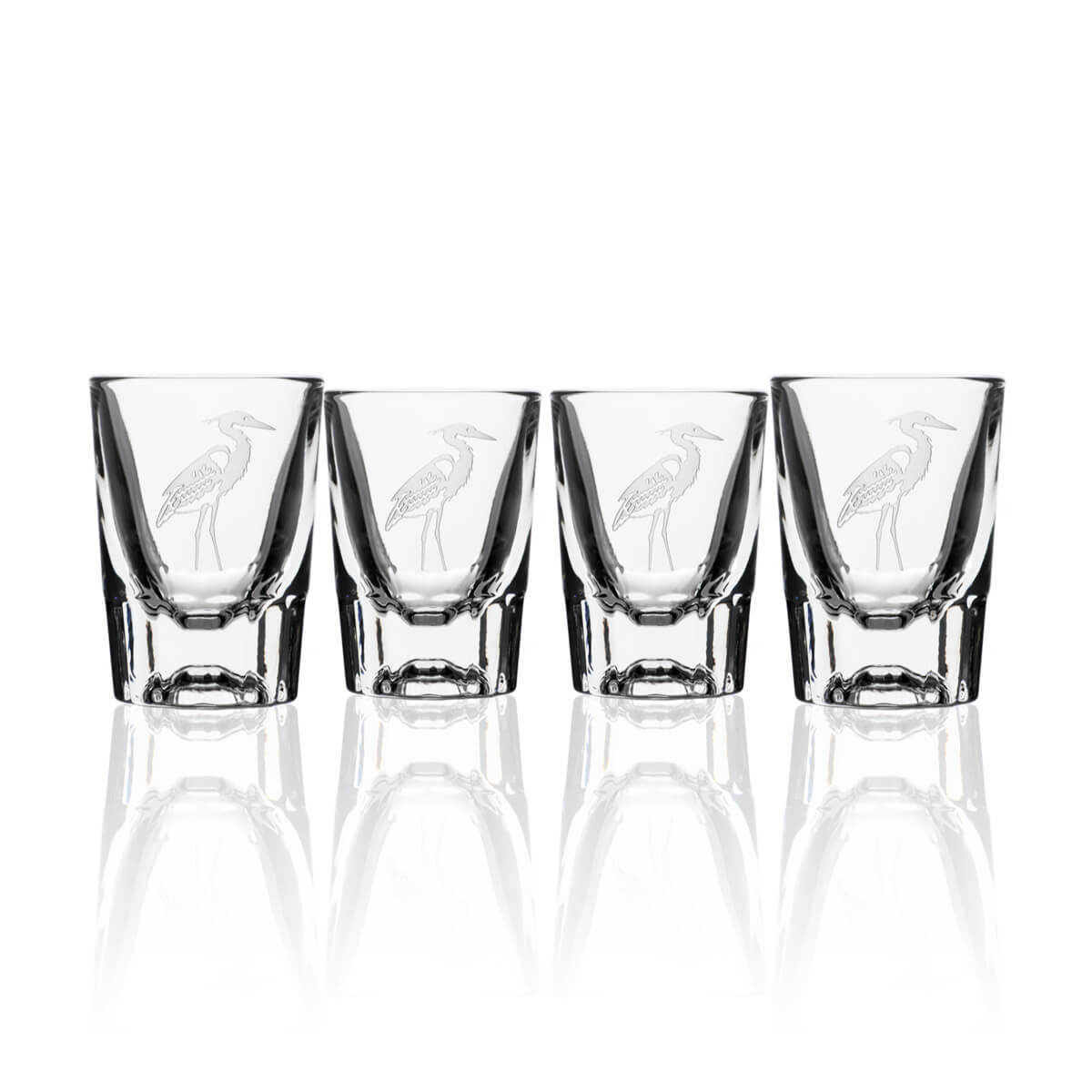 Premium Heron Fluted 2oz Shot Glasses - 12 Pack Set for Cocktails, Whiskey, Tequila & Party Drinking Games