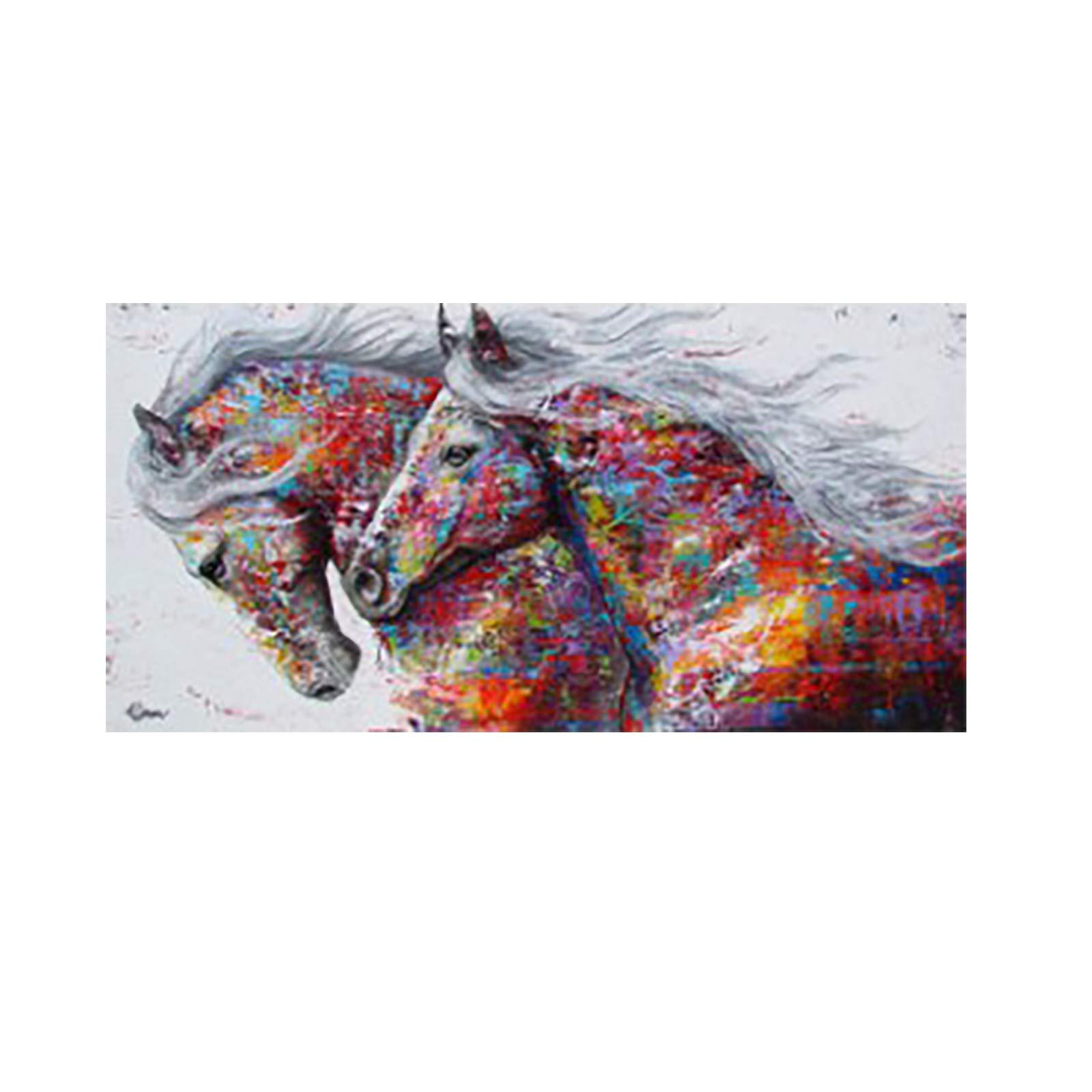 Custom Paint by Numbers Kit - DIY Watercolor & Oil Painting of Horses for Adults - Home Wall Art Decor for Living Room, Bedroom & Office