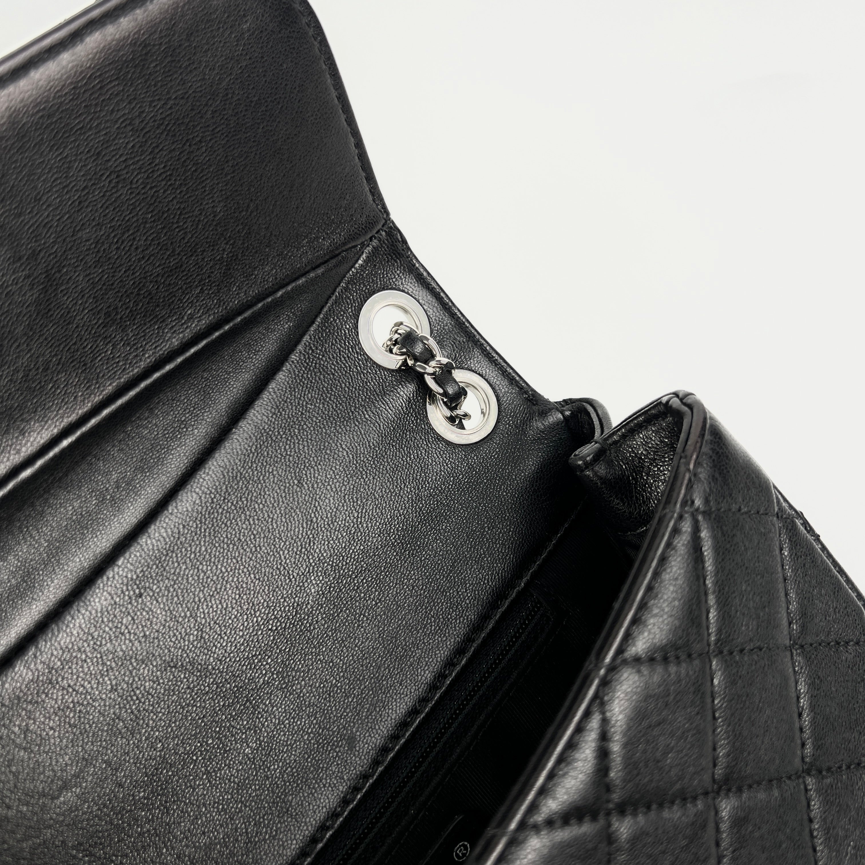 Chanel Seasonal Flap Bag Black Lambskin Leather 22 Series - Luxury Designer Handbag for Women, Perfect for Parties & Evening Events