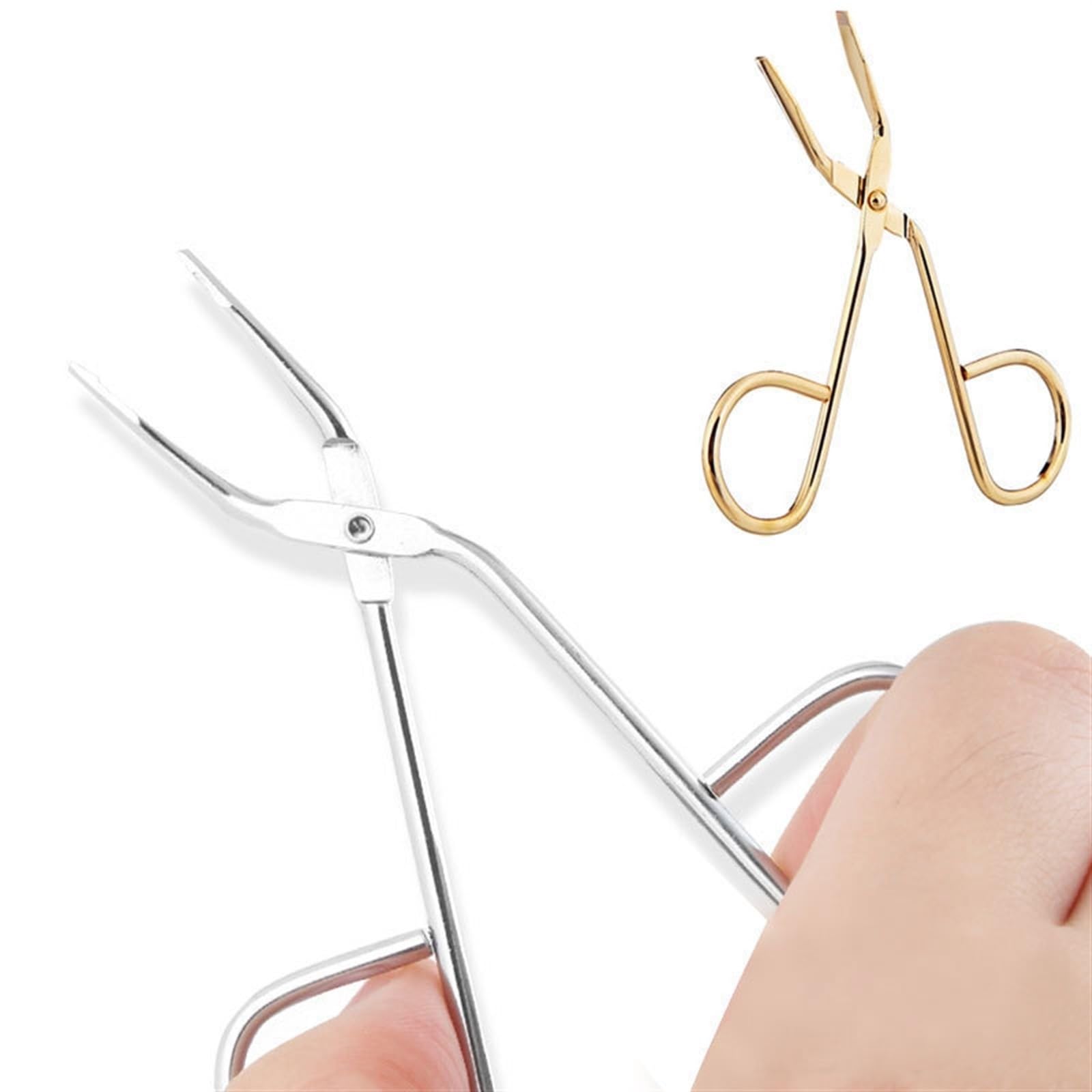 Professional Stainless Steel Hair Removal Tweezers - Pointed & Slant Tip for Eyebrows, Facial Hair, and Splinters - Precision Makeup Beauty Tool (Silver) - Perfect for Home, Salon, and Travel Grooming Kit