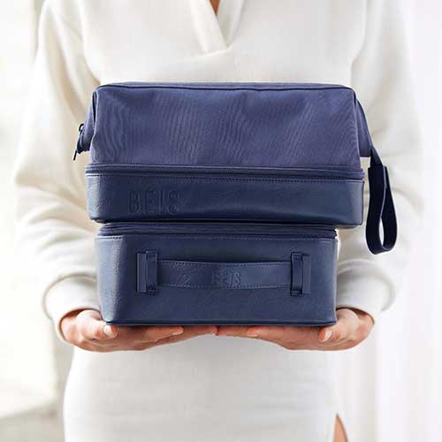 Premium Navy Blue Dopp Kit - Travel Toiletry Bag for Men & Women - Perfect for Gym, Camping, Business Trips & Vacation Essentials