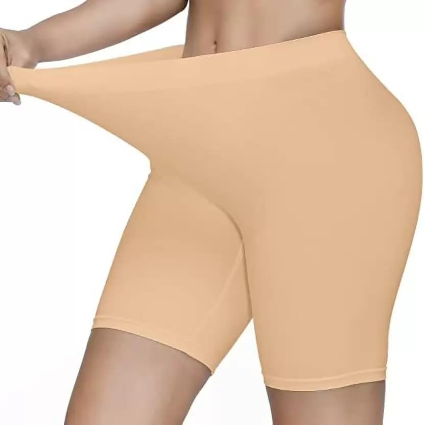 Women's Soft Pure Cotton Spandex High Waist Seamless Shorts - Yoga, Running, Cycling & Workout - Comfortable Biker Shorts & Boyshort Panties for Active Lifestyles