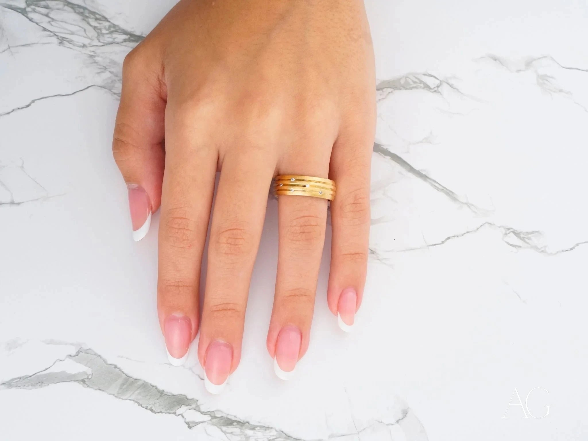 Stellar Strands Wedding Band Ring for Women - Elegant Diamond Wedding Jewelry for Brides, Engagement, Anniversary & Special Occasions