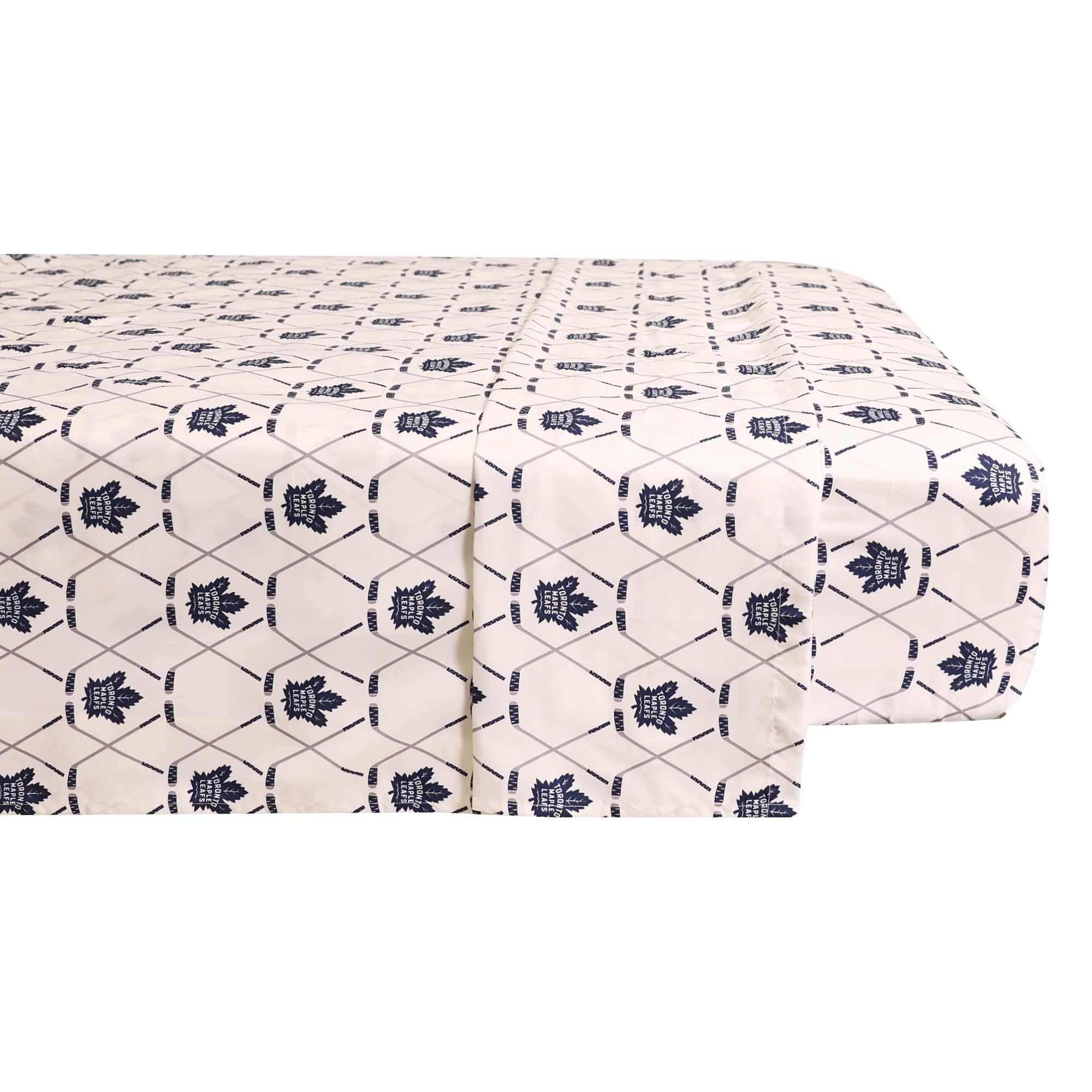 Toronto Maple Leafs Twin Bedding Set – 4-Piece NHL Comforter Set with Fitted Sheet, Flat Sheet & Pillowcase – Soft & Cozy Hockey Fan Bedroom Decor (Official NHL Licensed Product) – Perfect for Kids' Rooms, Game Day Theming, and NHL Fan Gifts
