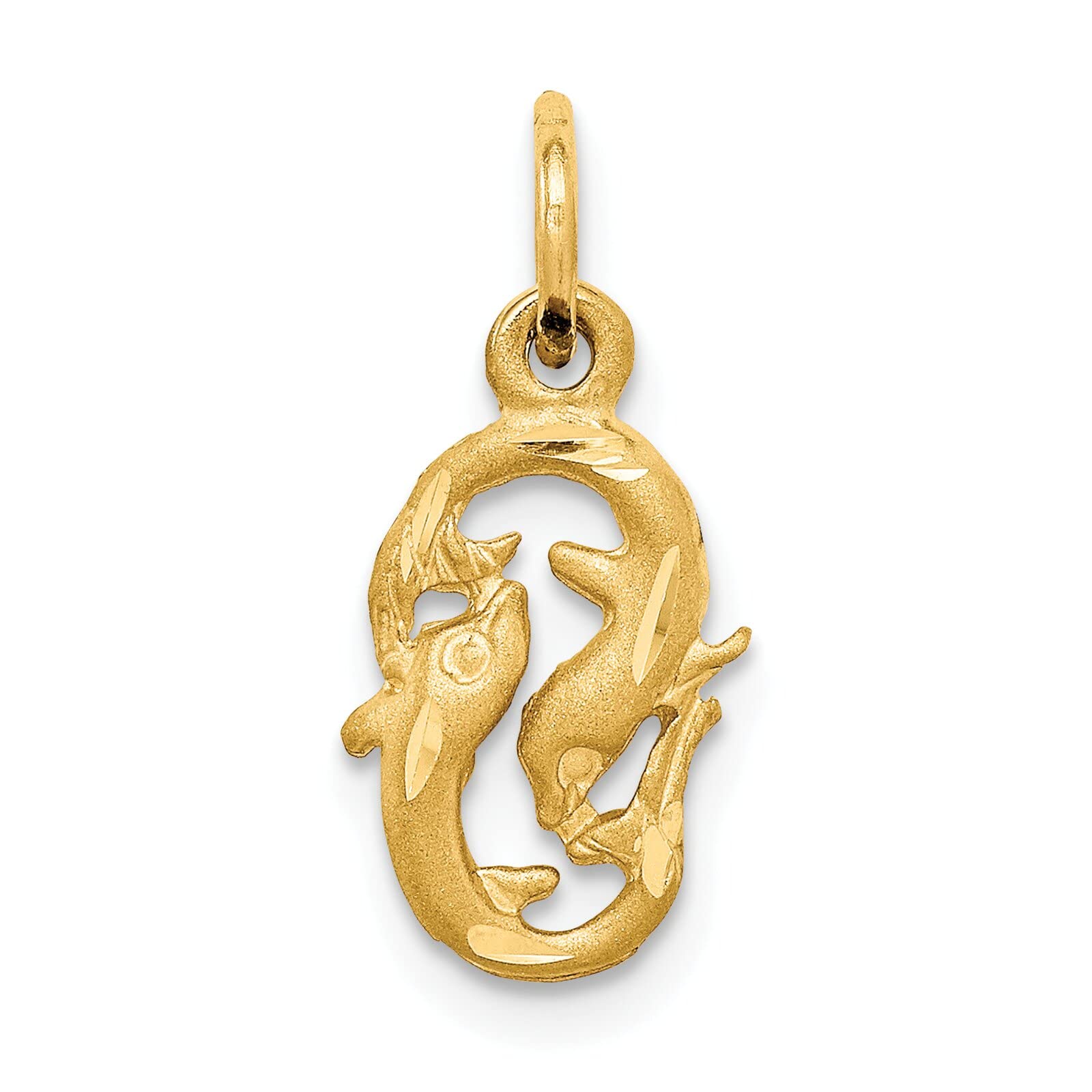 14K Gold Pisces Zodiac Charm Pendant Necklace for Women - Elegant Zodiac Jewelry Gift for Birthday, Anniversary & Special Occasions