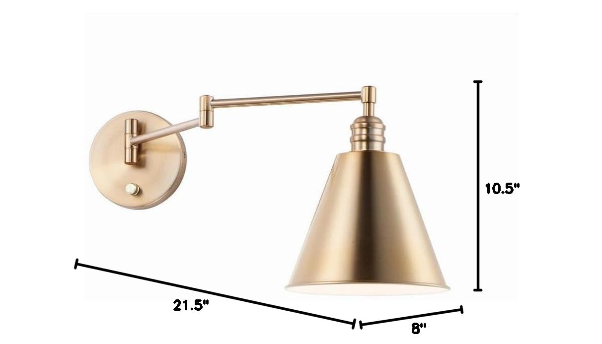 Maxim Library 1-Light Horizontal Swing Arm Wall Sconce - 8
