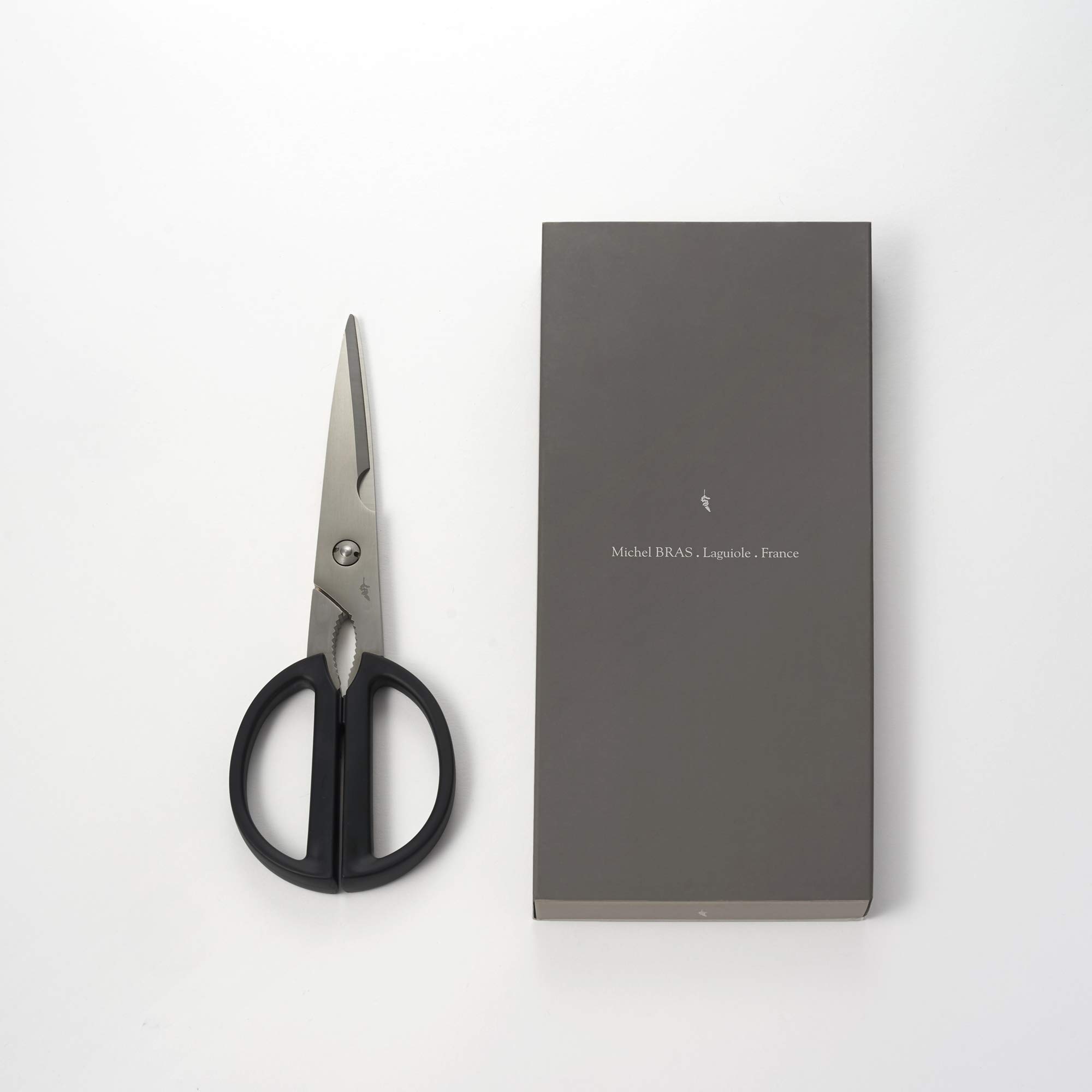 Michel BRAS No. 2 Professional Kitchen Shears - Heavy Duty Stainless Steel Cooking Scissors with Micro Serrated Detachable Blades - Easy to Clean - Perfect for Cutting Herbs, Poultry, Fish & Vegetables - Ideal for Home Chefs & Professional Kitchens