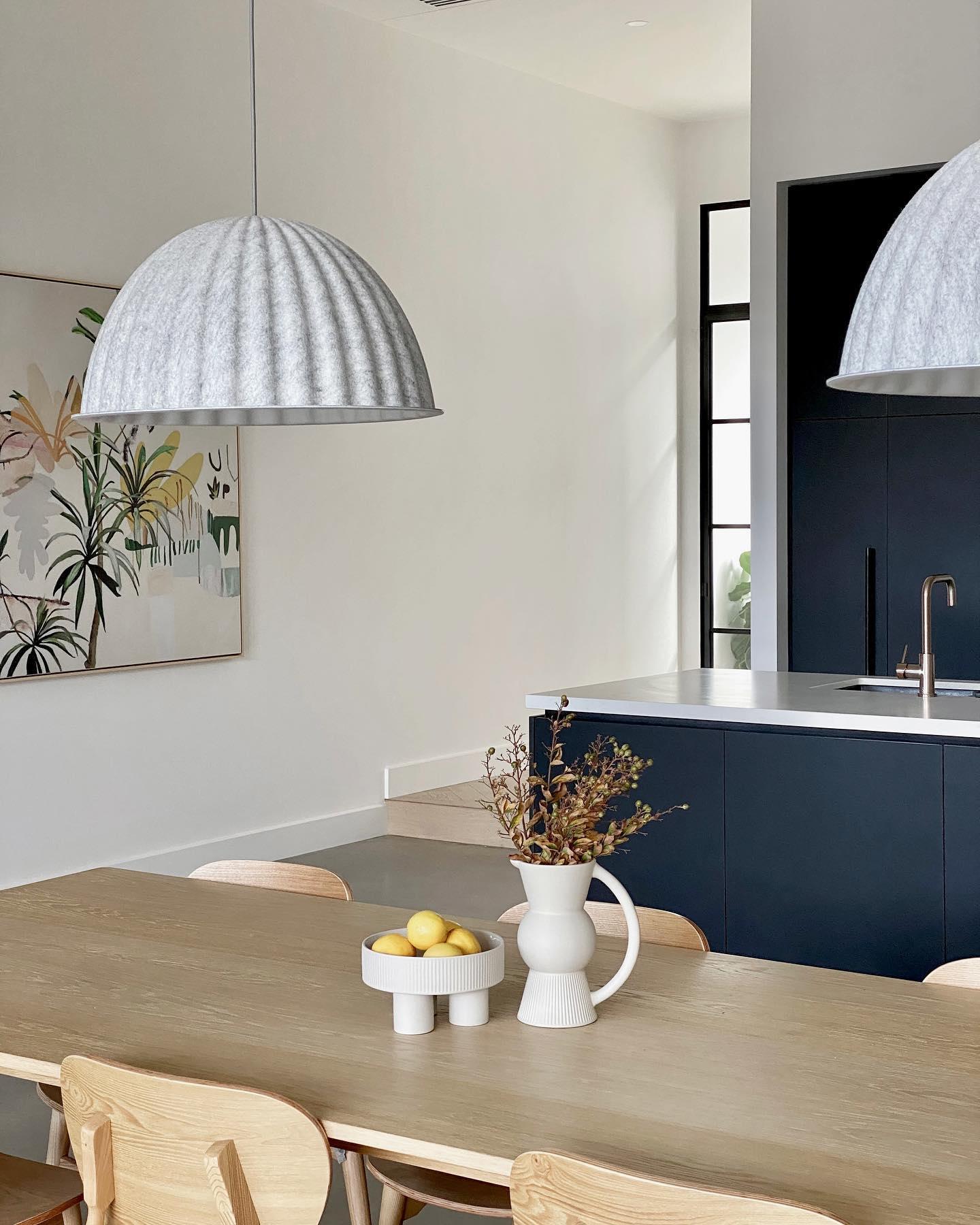 Modern Felt Harmony Pendant Light - Handmade Scandinavian Style Hanging Lamp for Dining Room, Kitchen Island, or Bedroom Lighting - Eco-Friendly Home Decor
