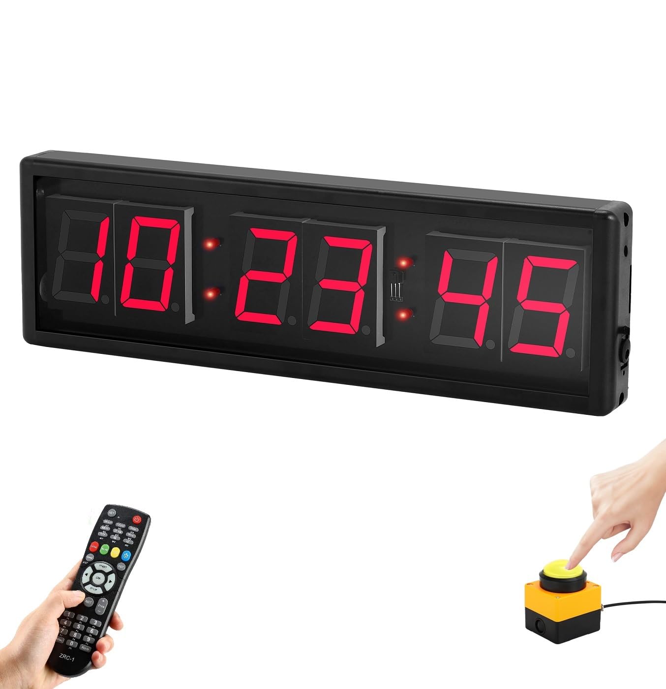 2.3 Inch LED Digital Countdown Timer with Start/Stop Button - Gym Interval Stopwatch for Workouts, Cooking, and Classroom Activities
