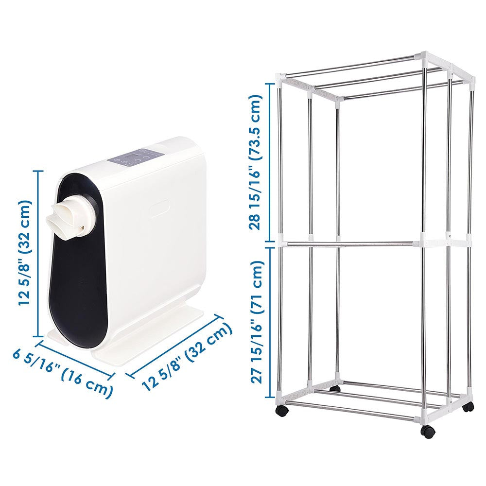 850W Electric Collapsible Clothes Dryer & Shoe Dryer | Portable Folding Laundry Drying Rack | Perfect for Apartments, Dorms, Travel & Small Spaces