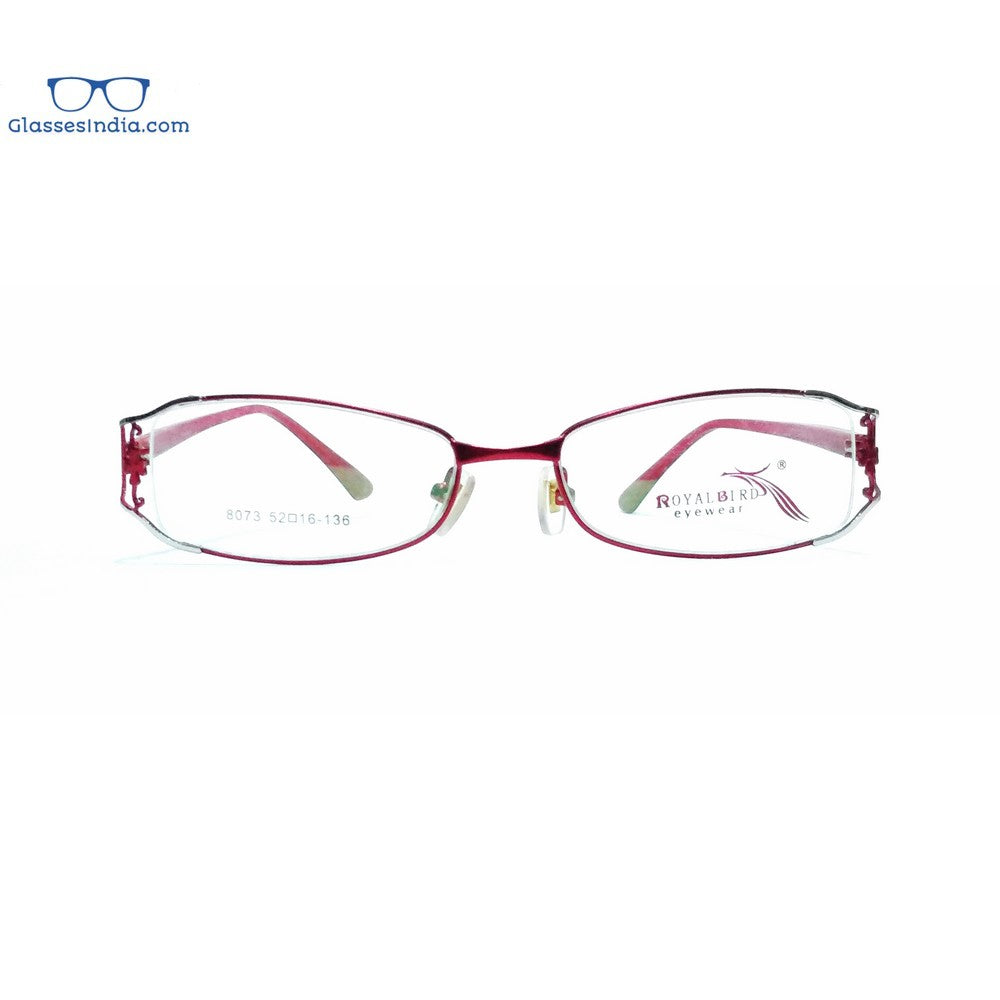 Stylish Red Full Frame Blue Light Blocking Glasses for Women - Designer Computer Eyewear 8073RD | Reduce Eye Strain for Work, Gaming & Screen Time