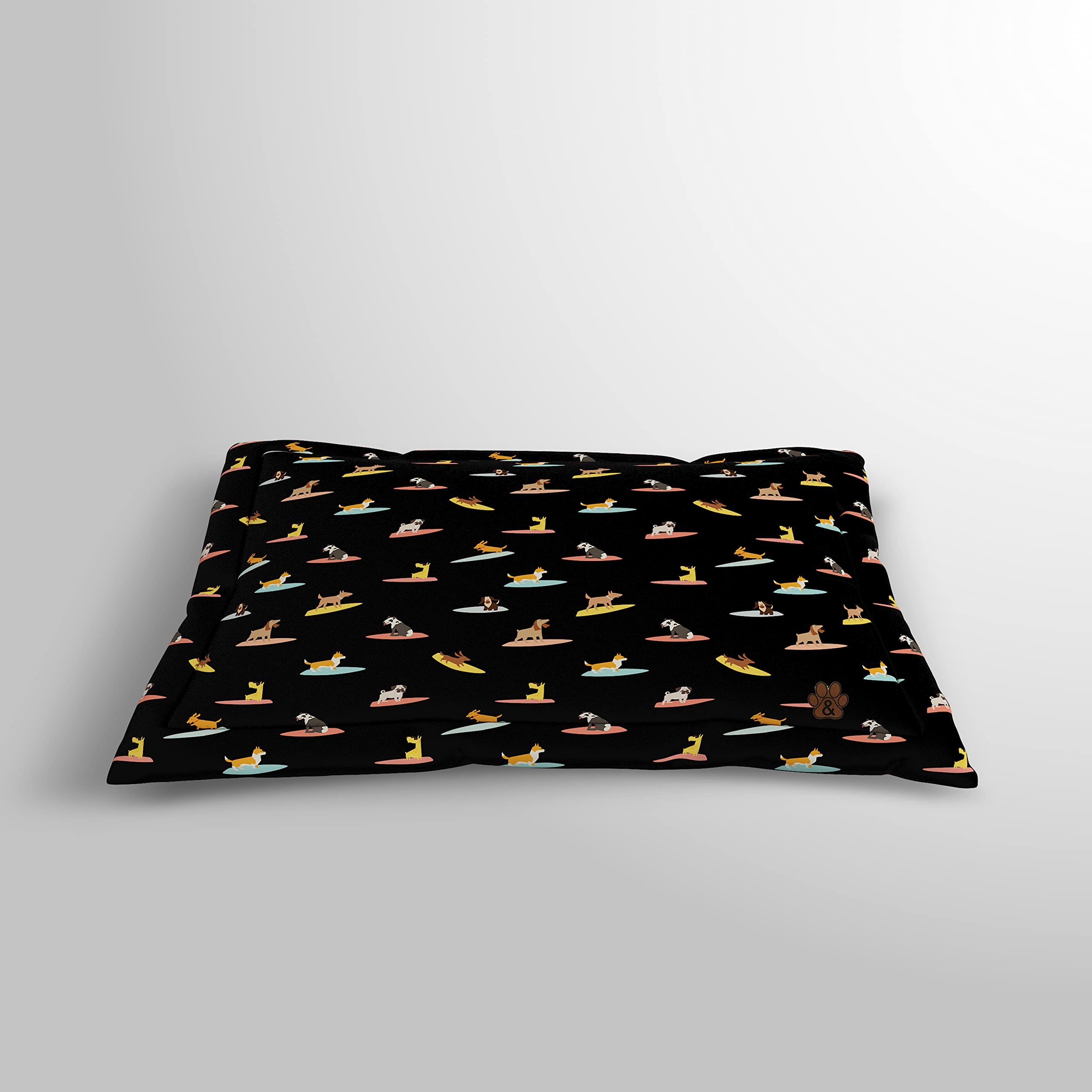 Premium Dog Bed Mat for Large, Medium & Small Dogs & Cats - Non-Slip Bottom, Machine Washable Pet Mattress (Pattern 13, Large) - Perfect for Crates, Floors & Pet Carriers