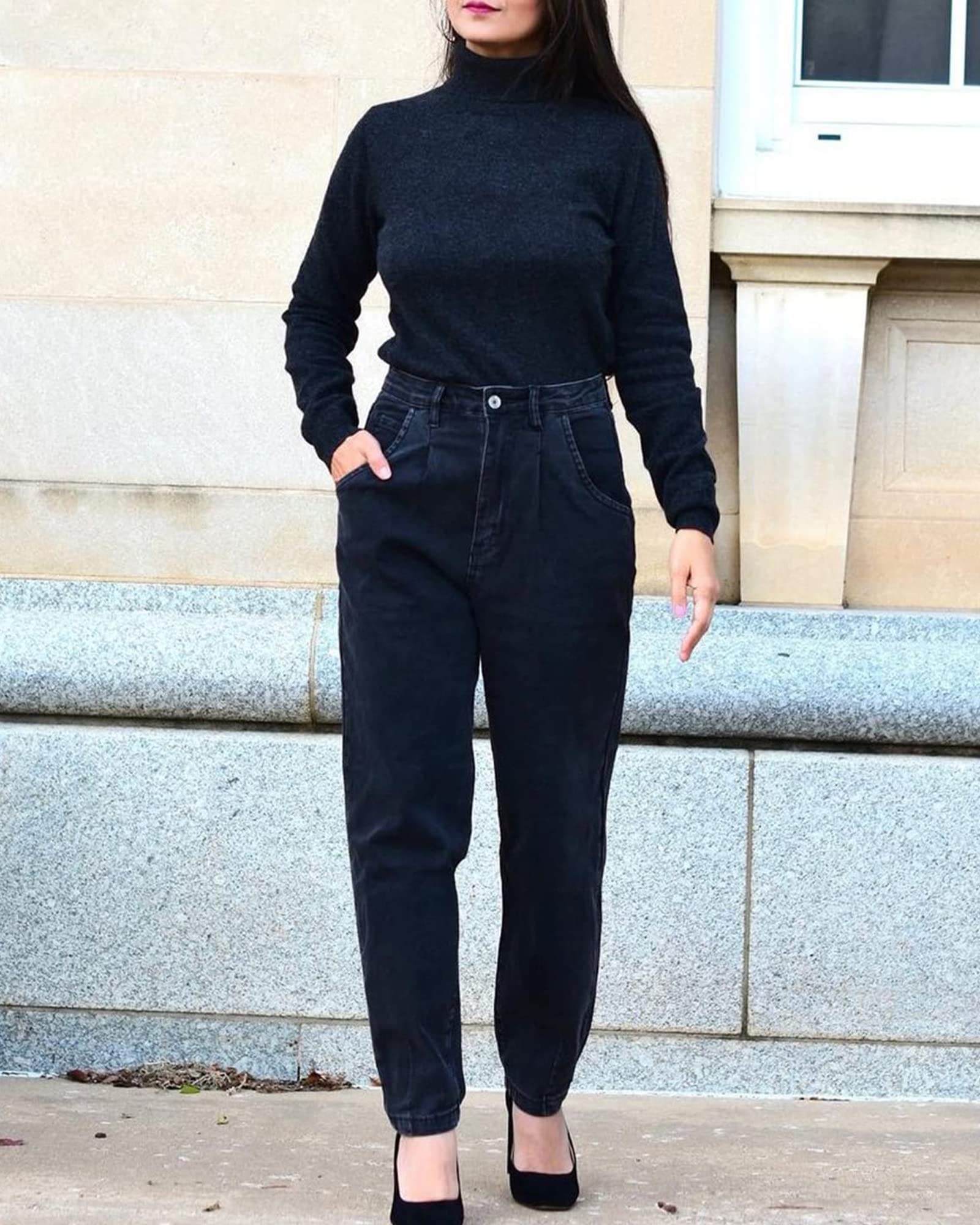 Stylish Women's High Waisted Boyfriend Jeans - Loose Fit Mom Jeans with Stretch, Classic Balloon Denim Pants for Casual Wear & Everyday Comfort | Perfect for Street Style, Weekend Outings & Relaxed Fashion Looks