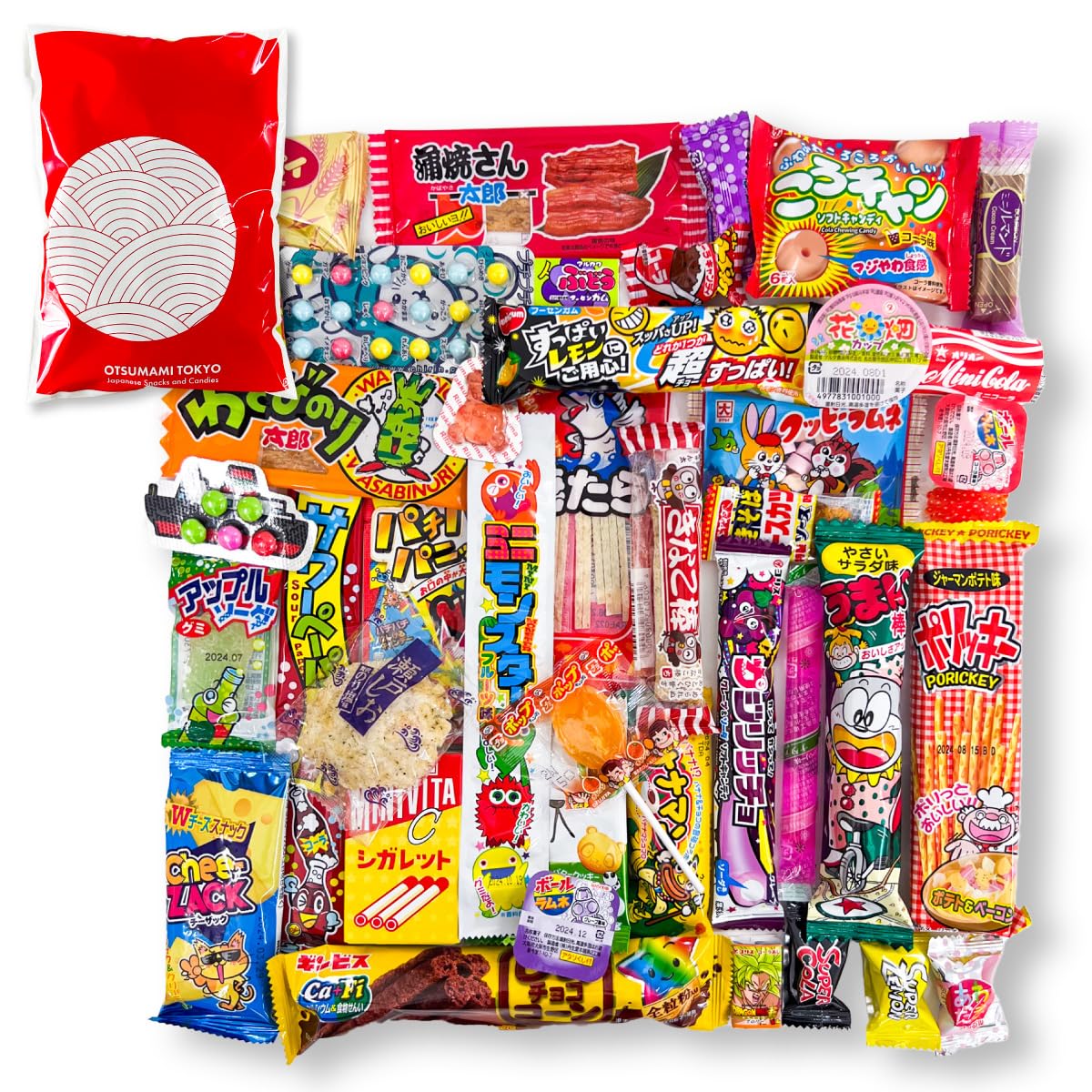 Japanese Snacks Assortment 40pcs - Dagashi, Candy, Gummy, Marshmallows, Chips & Bubblegum | Authentic Weird Japanese Snacks for Kids & Adults | Perfect for Gifts, Parties, Picnics & Anime Night Snacking