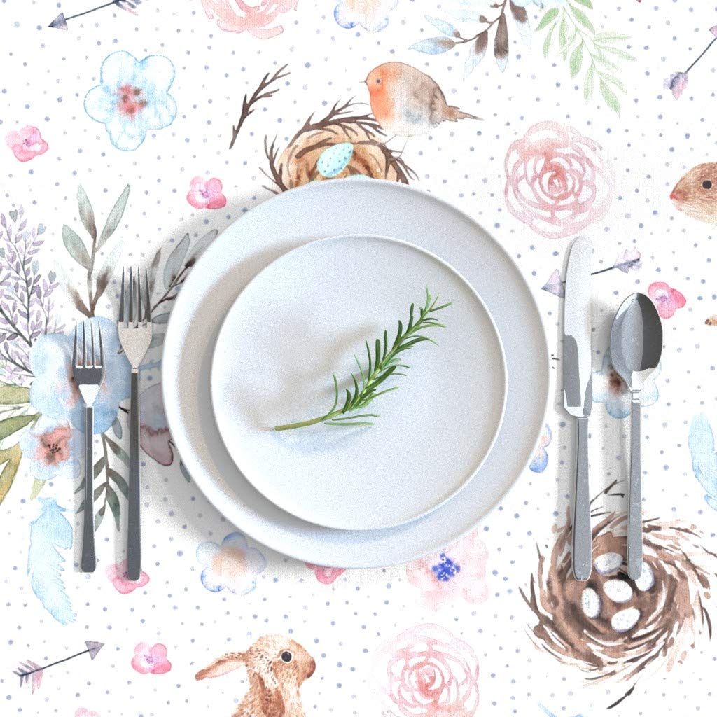 Custom Printed Cotton Sateen Tablecloth 70