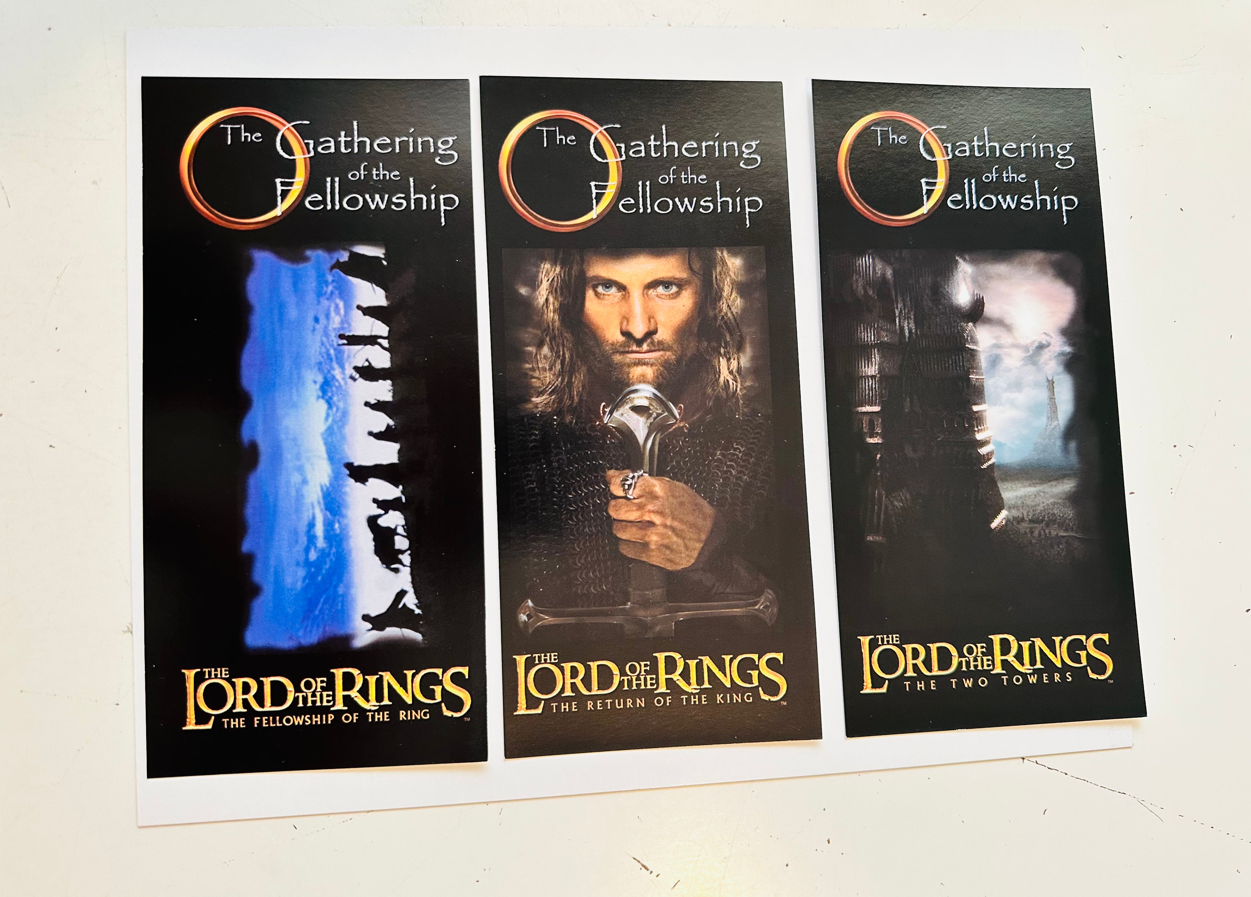 Lord of the Rings Rare Special Opening Night 3-Card Ticket Set 2003 - Collectible Movie Memorabilia for LOTR Fans & Film Enthusiasts