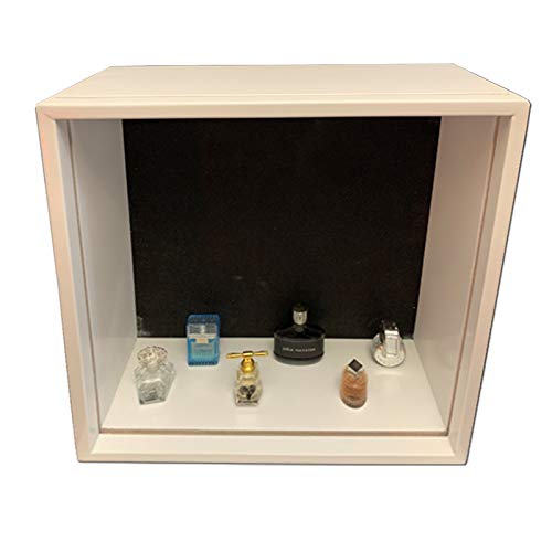 13x13x5 Inch Lego Shadow Box Display Case - White Wooden Memory Picture Frame with Clear Acrylic Slide Cover - Perfect for Lego Minifigure Collections, Home Decor & Wall Display