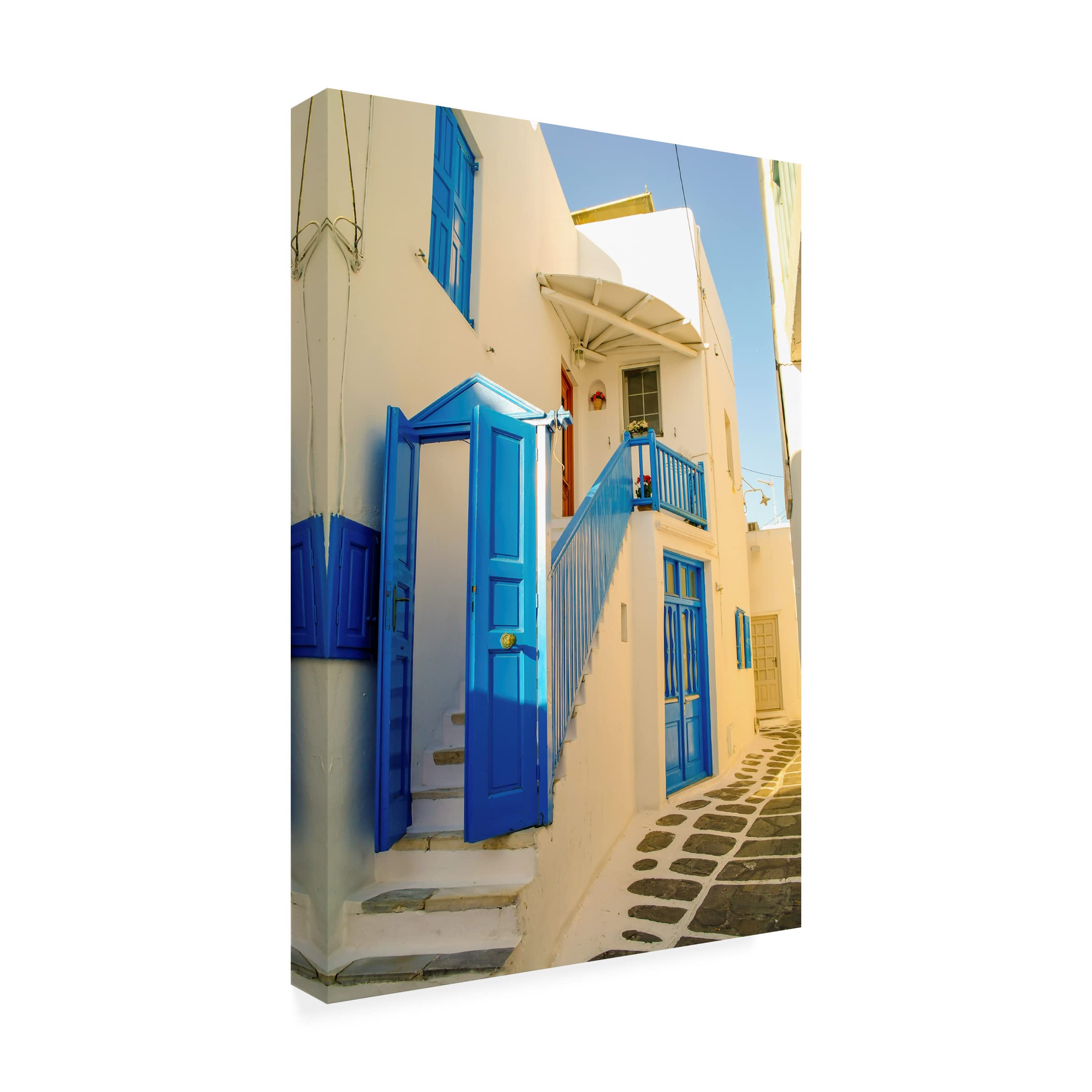 Ben Heine 'Mediterranean Alleyway' Canvas Wall Art Print - Handmade Decor for Living Room, Bedroom & Office
