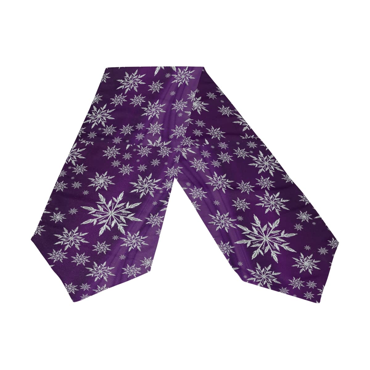 Snowflake Christmas Table Runner - 13x70 Inch Purple Holiday Dining Table Decor for Winter & New Year Celebrations | Perfect for Festive Kitchen Decorations, Christmas Dinner Parties & Seasonal Home Styling